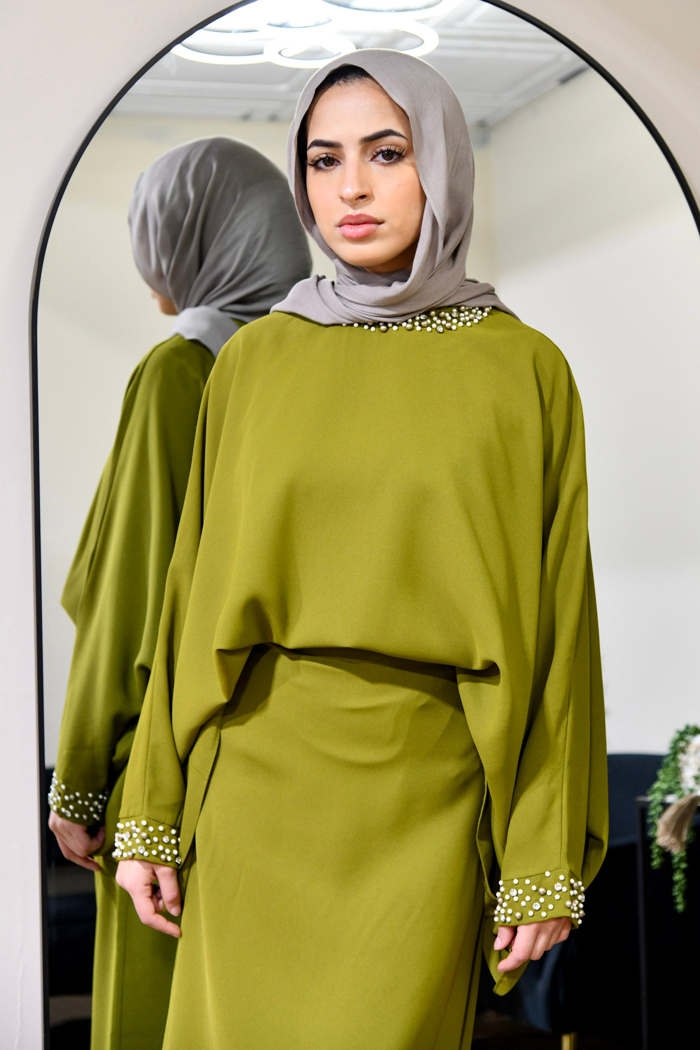 Pearl 2 Piece Skirt Set - Pistachio