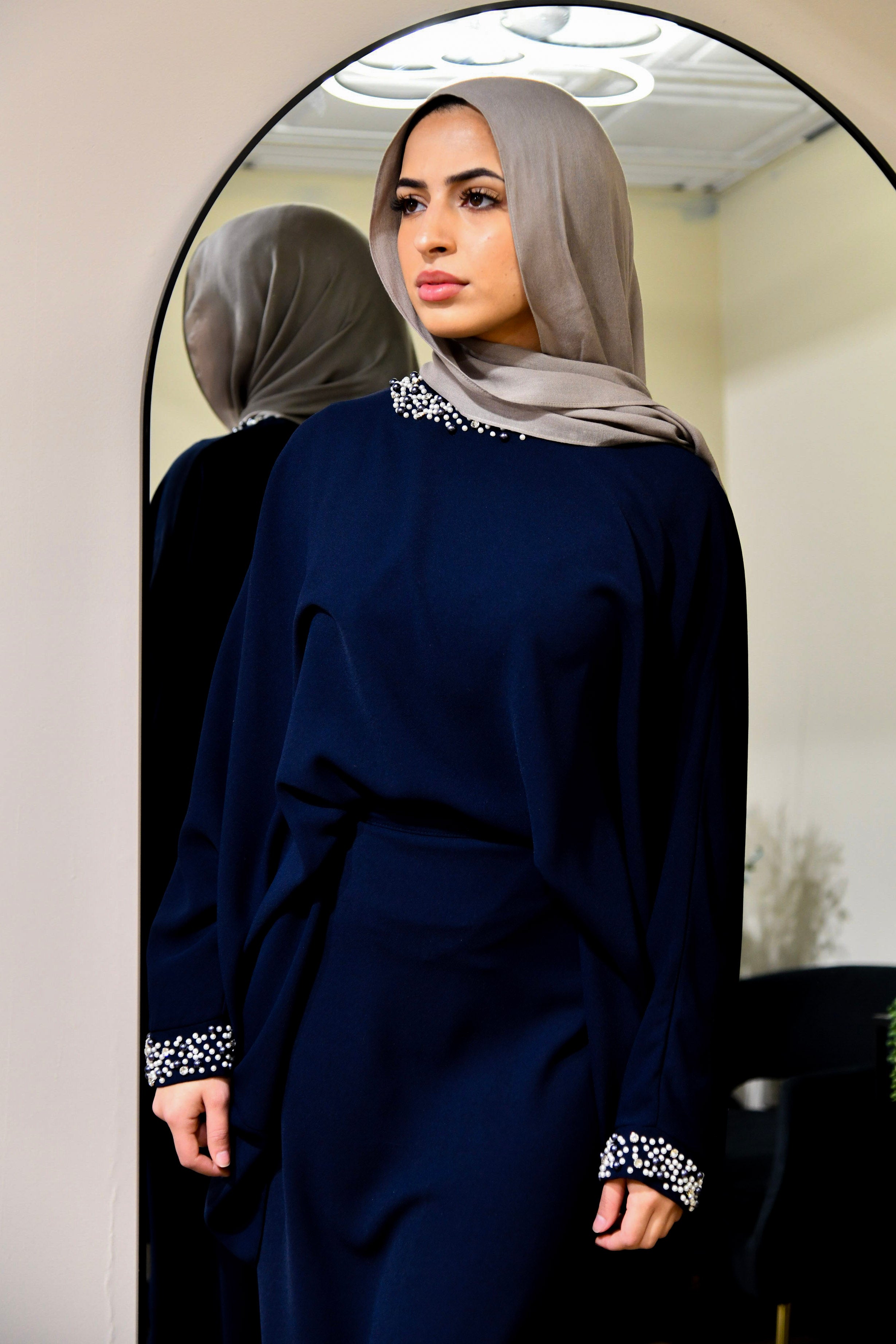 Pearl 2 Piece Skirt Set - Navy