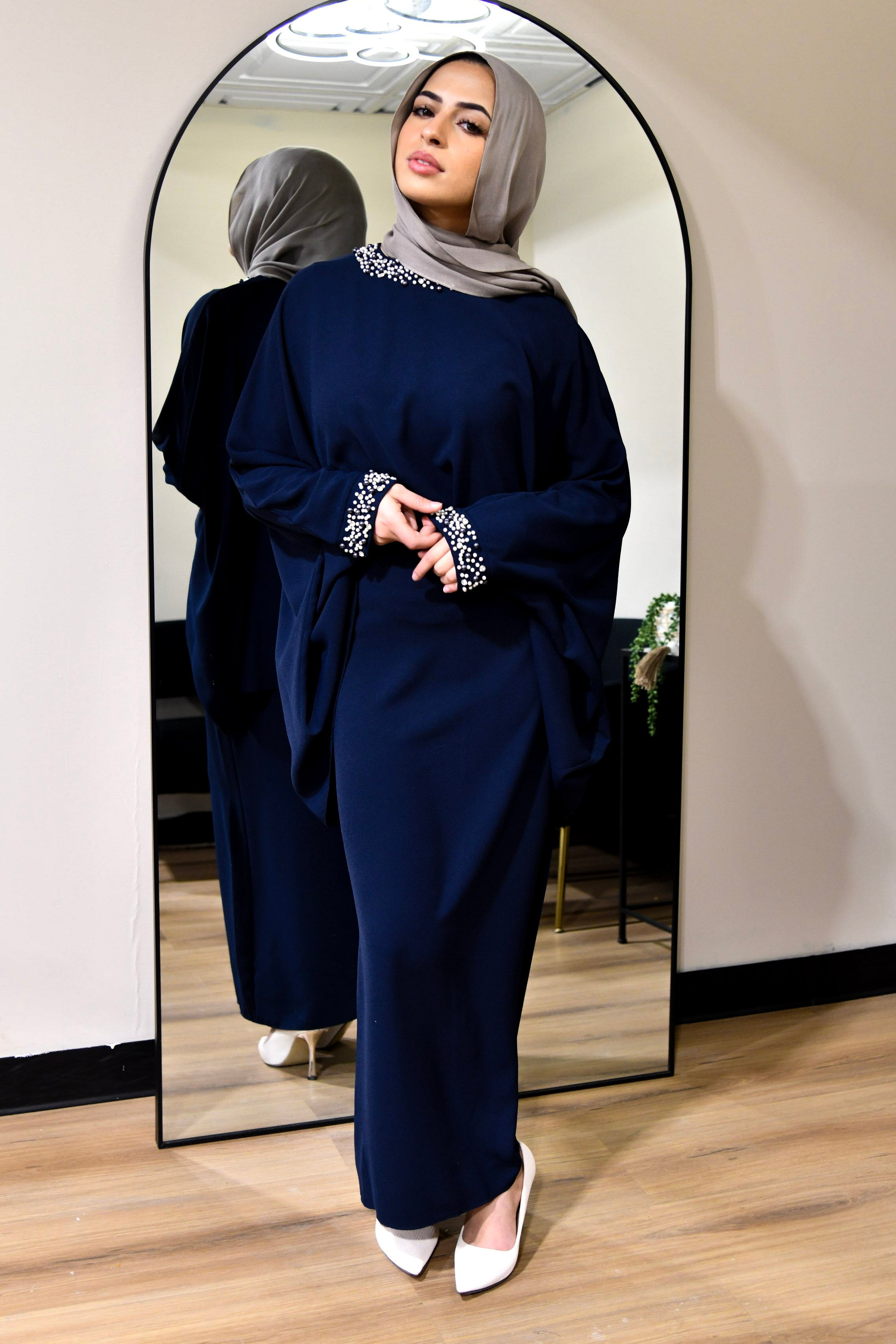 Pearl 2 Piece Skirt Set - Navy