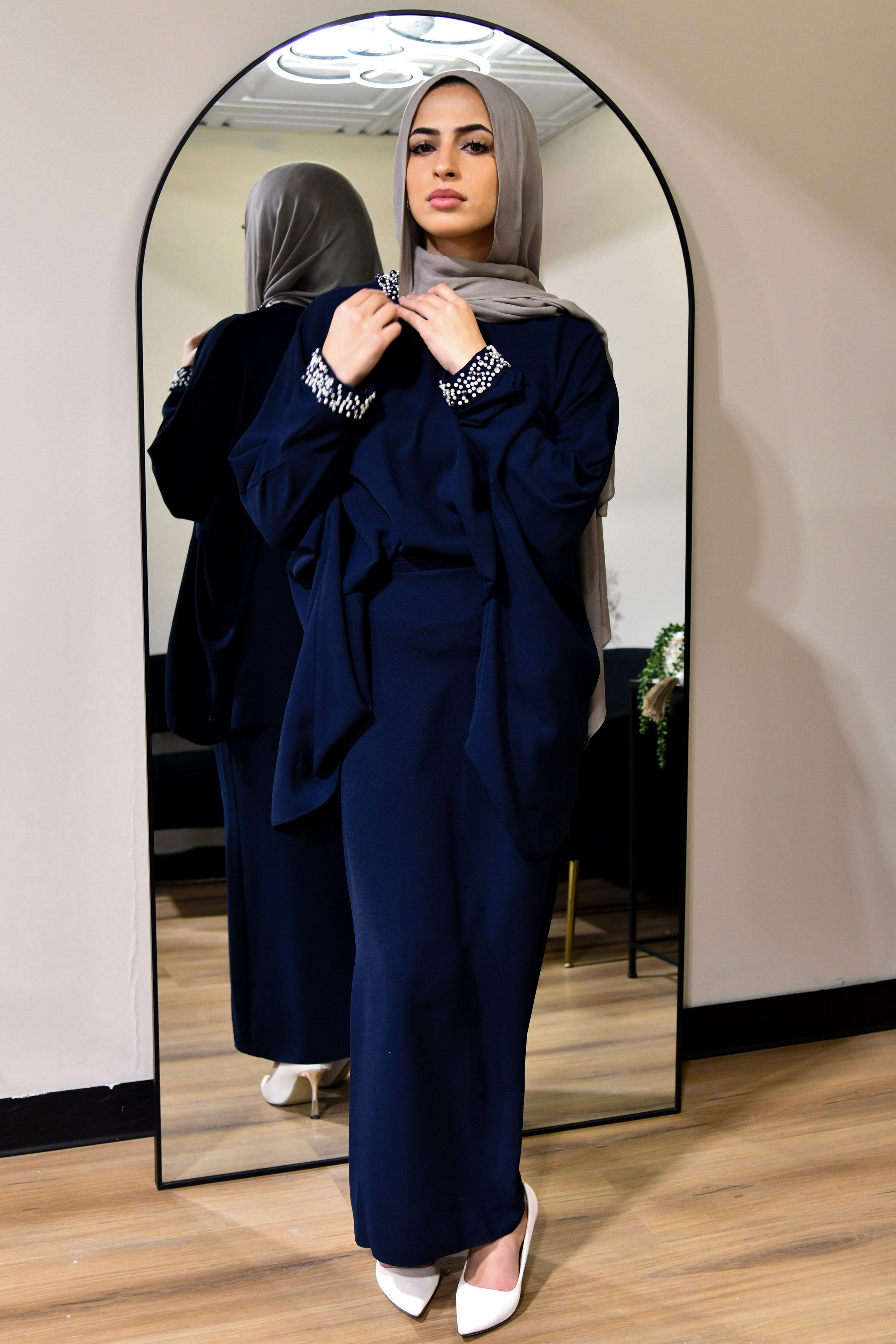 Pearl 2 Piece Skirt Set - Navy