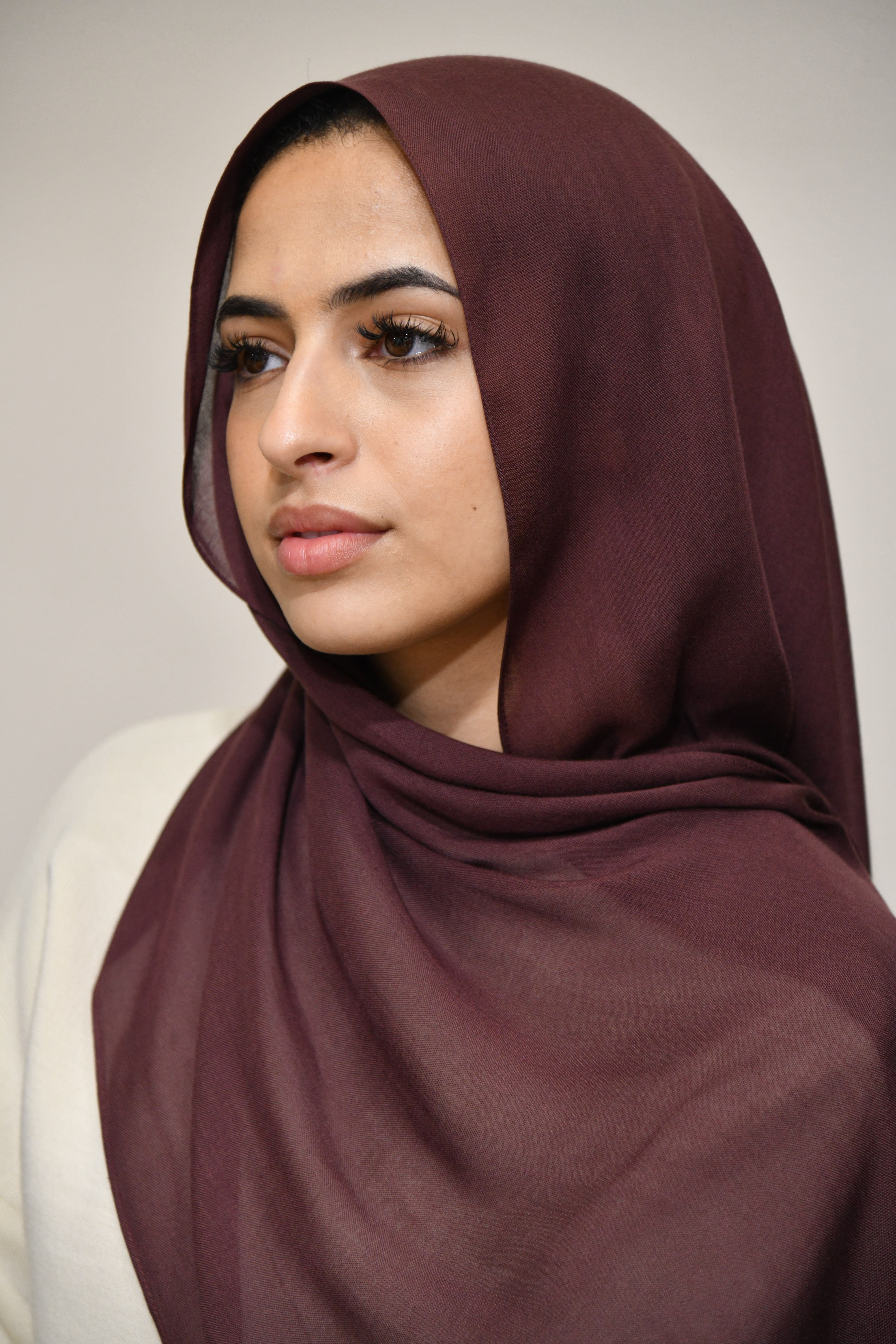 Premium Modal Hijab - Brown Stone