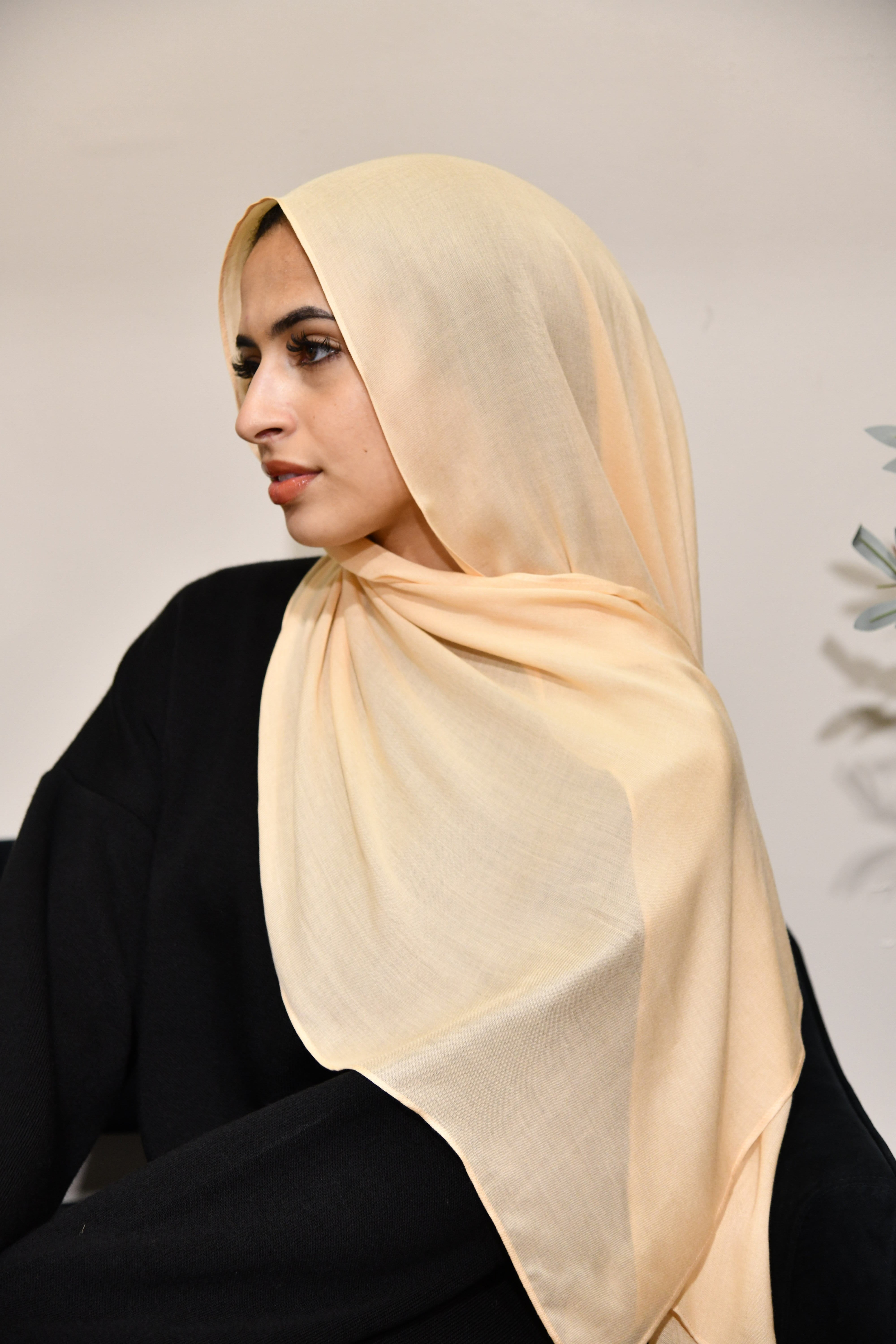 Premium Modal Hijab - Cornhusk