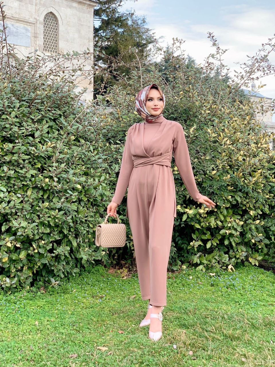 Roha Wrap Jumpsuit - Beige