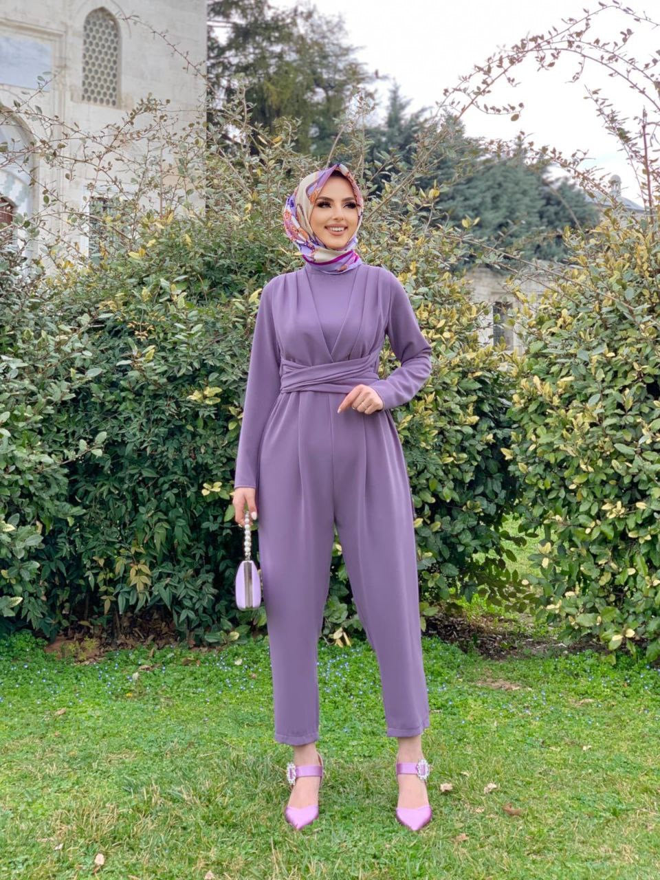 Roha Wrap Jumpsuit - Lilac