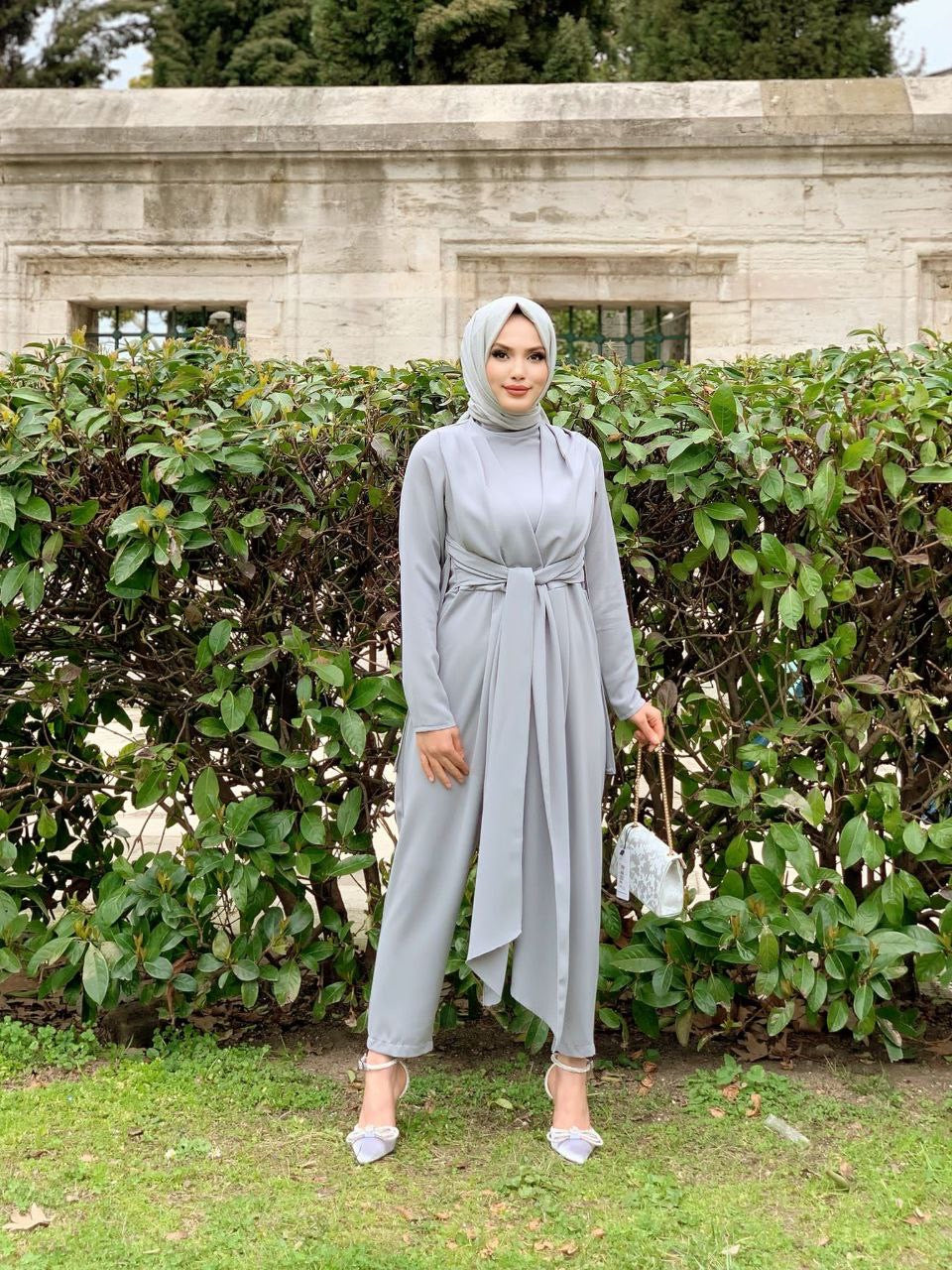 Roha Wrap Jumpsuit - Grey