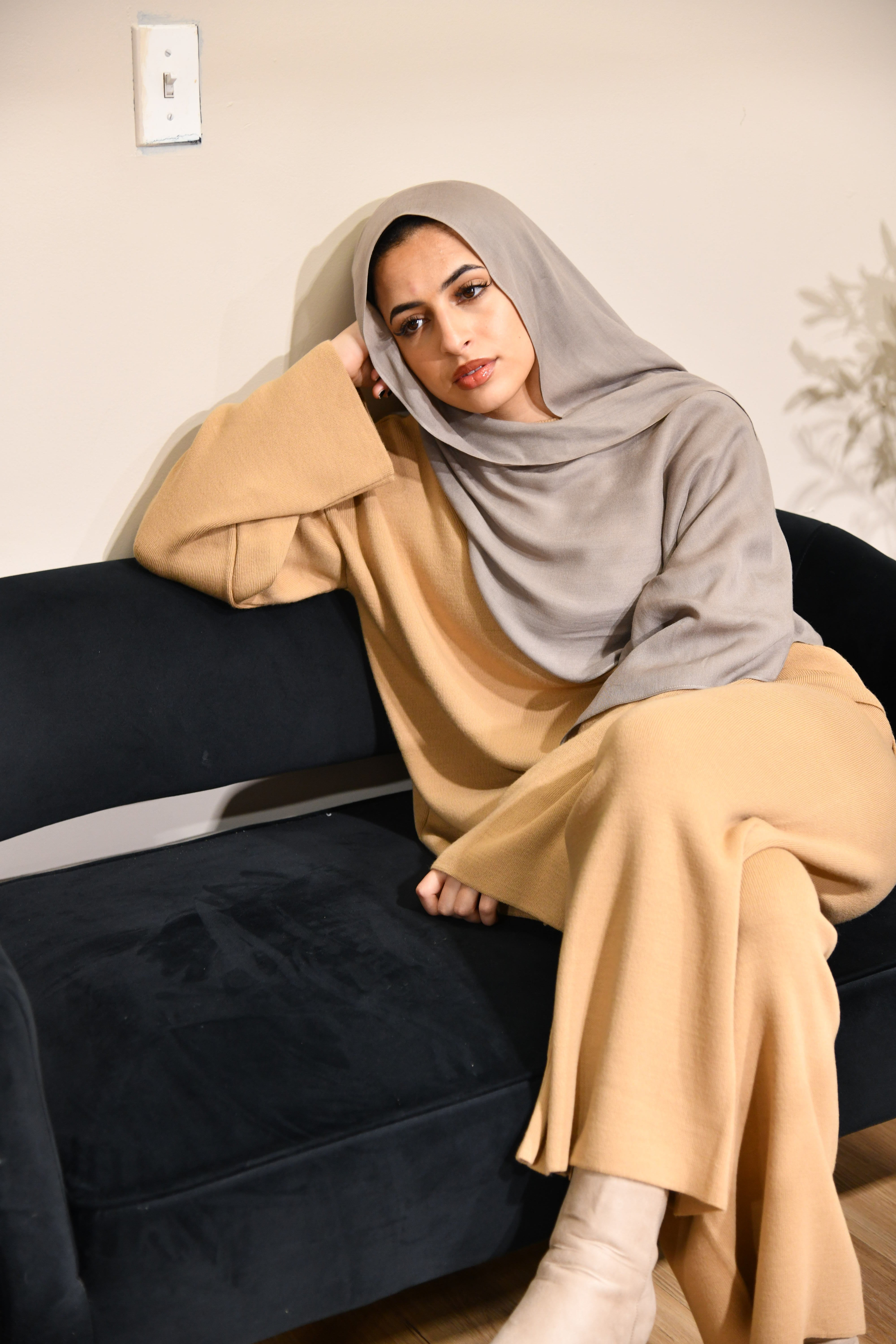 Fleece 2 Piece Knit Set - Mocha