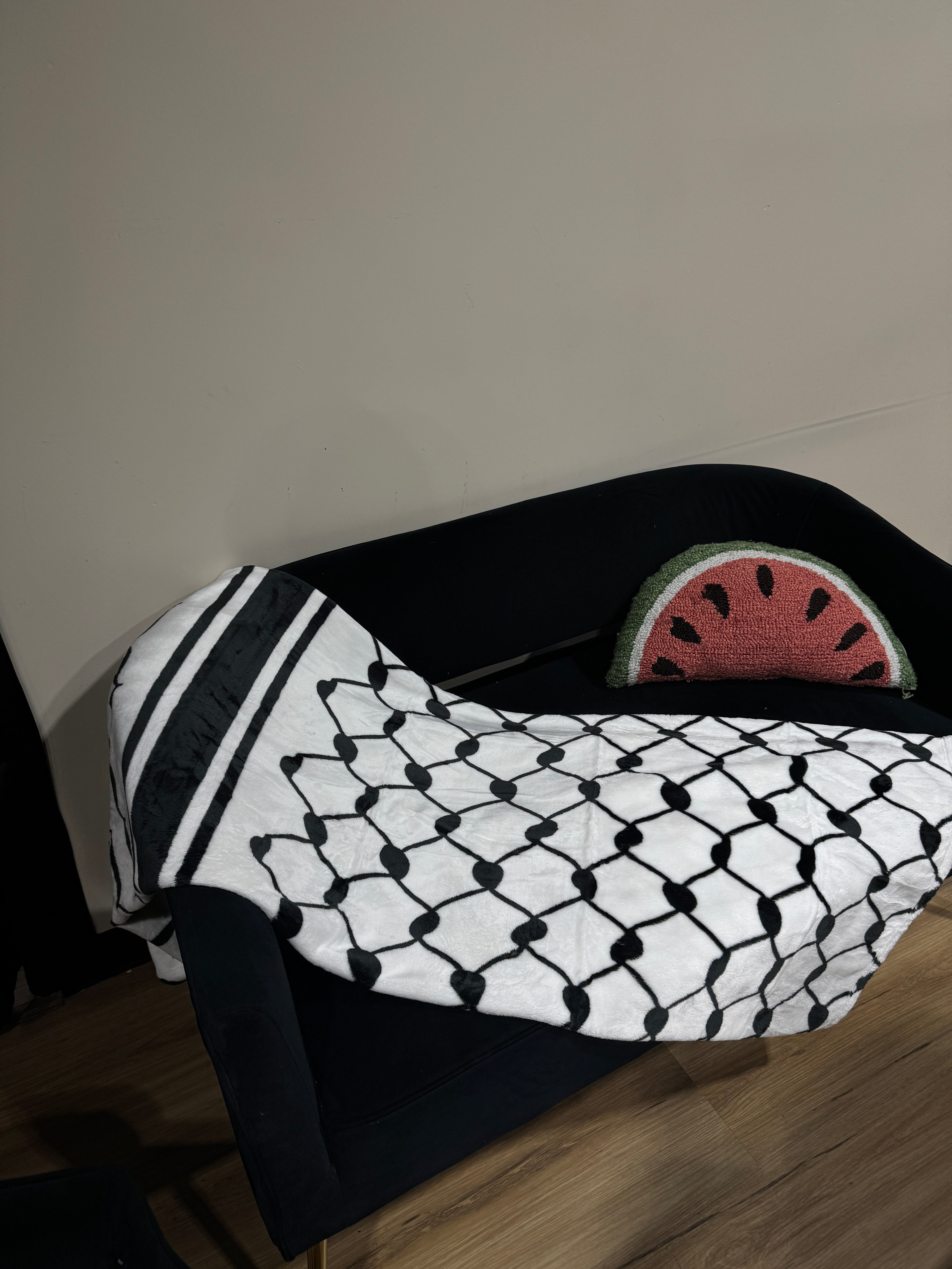 Palestine Throw Size Blanket - Kuffiyah