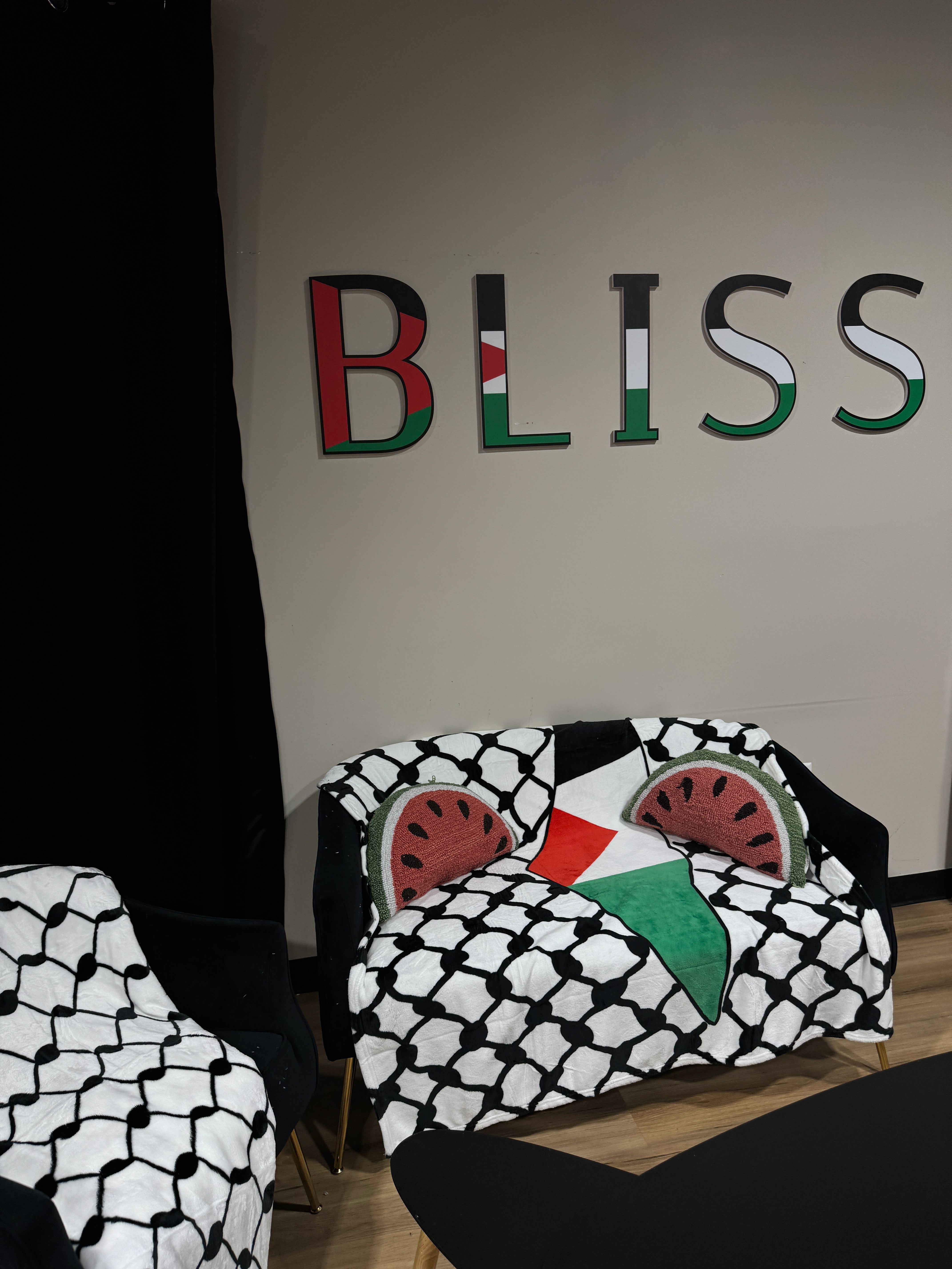 Palestine Throw Size Blanket - Flag