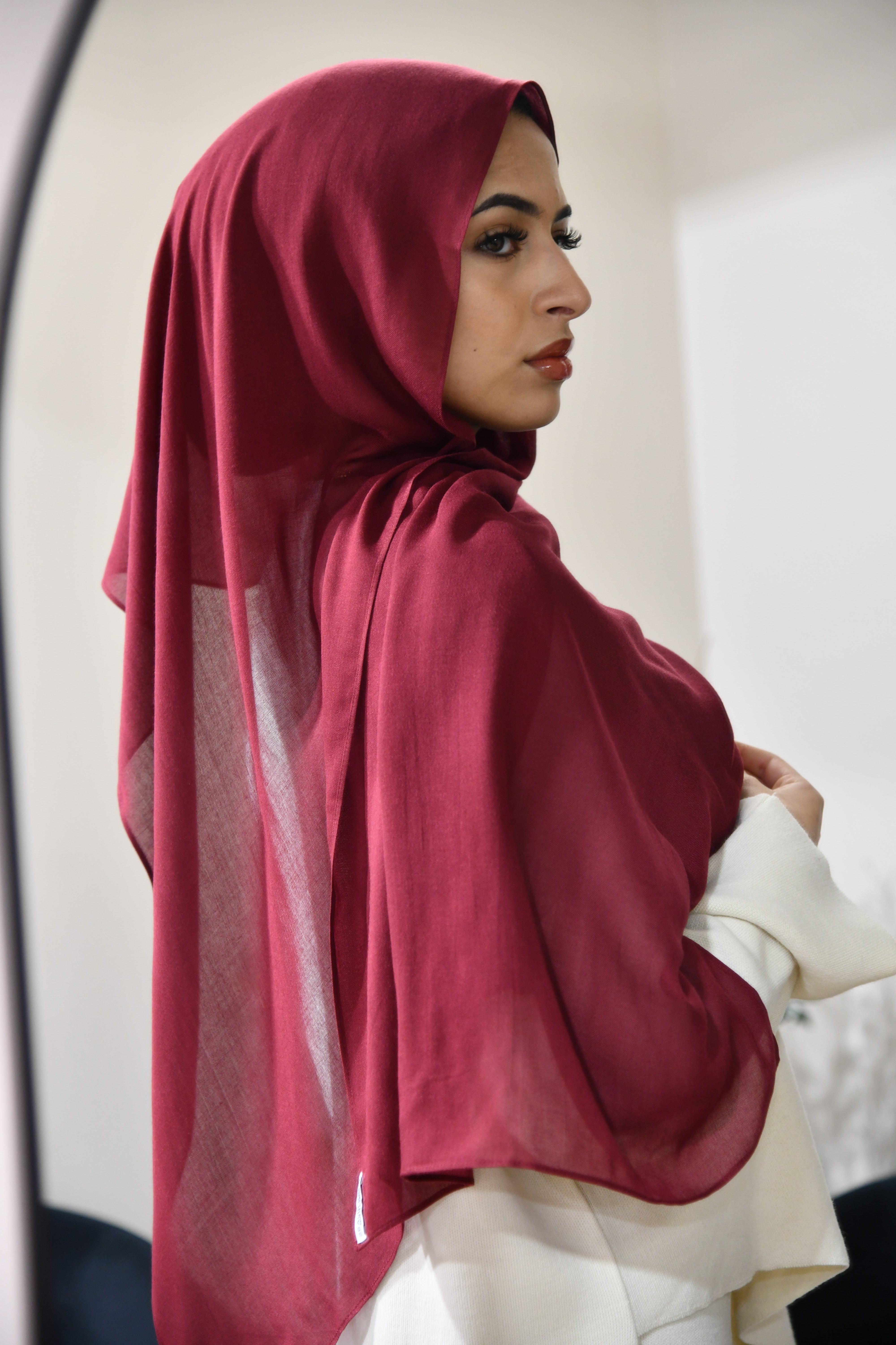 Premium Modal Hijab - Cabernet