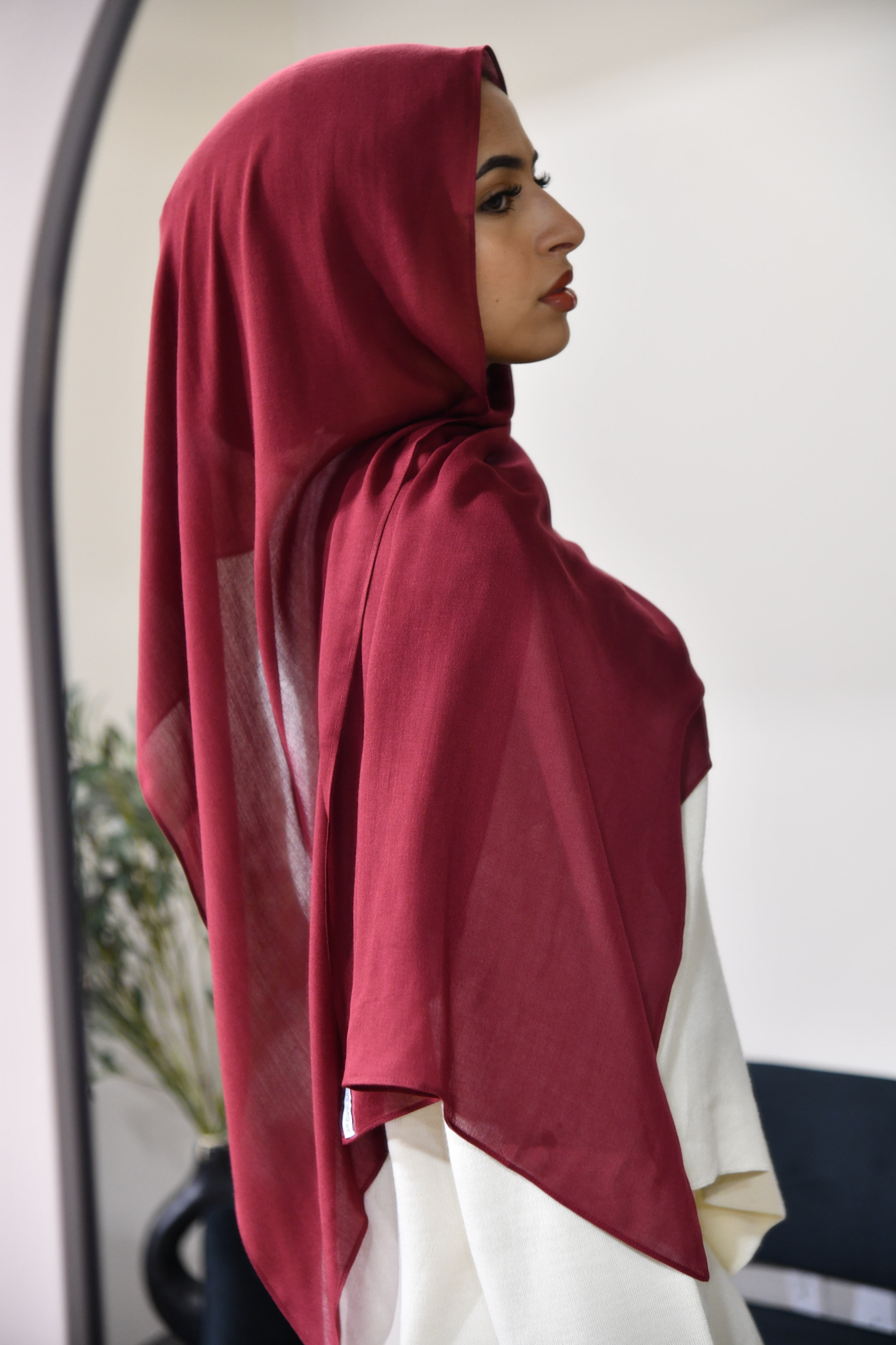 Premium Modal Hijab - Cabernet