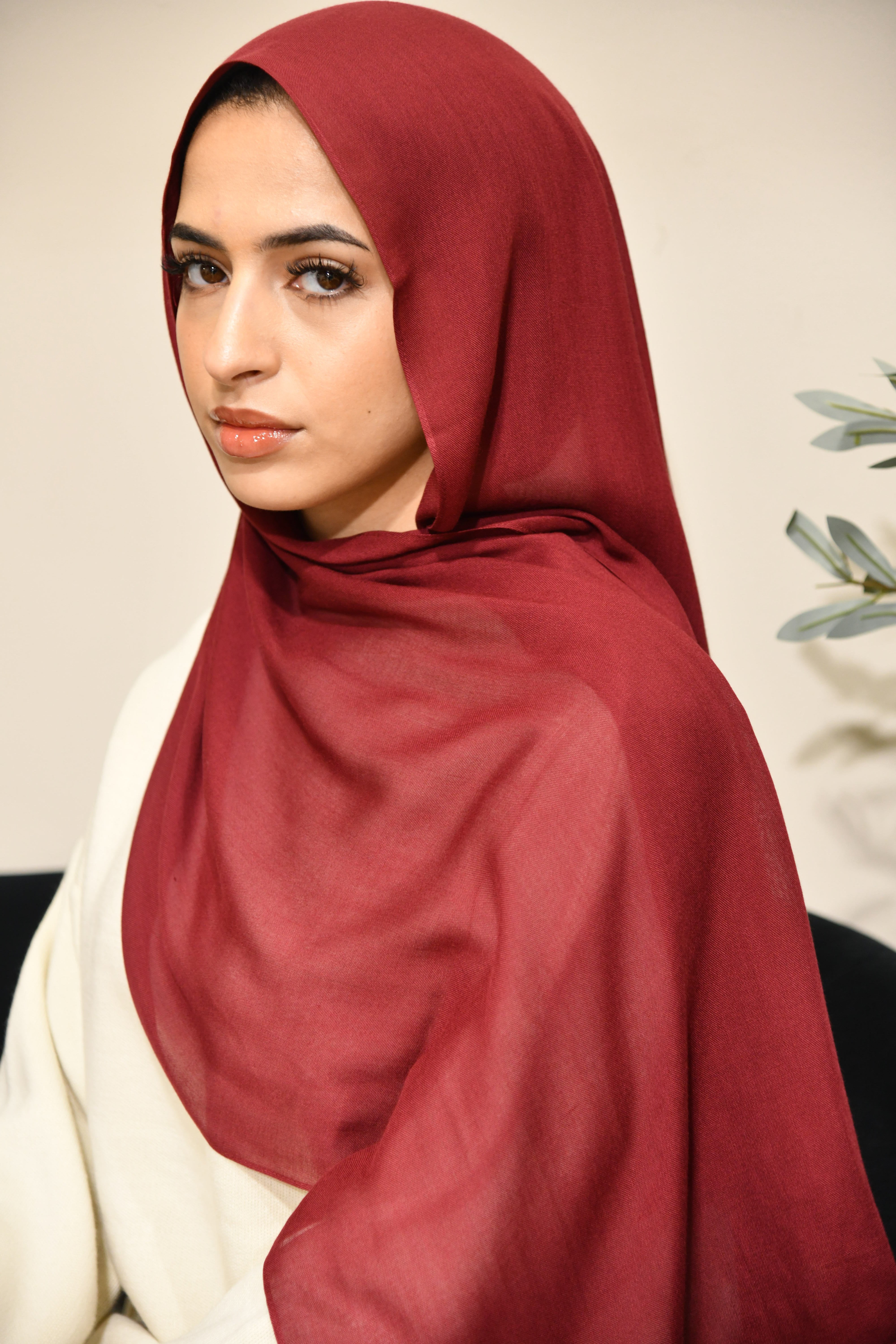 Premium Modal Hijab - Cabernet