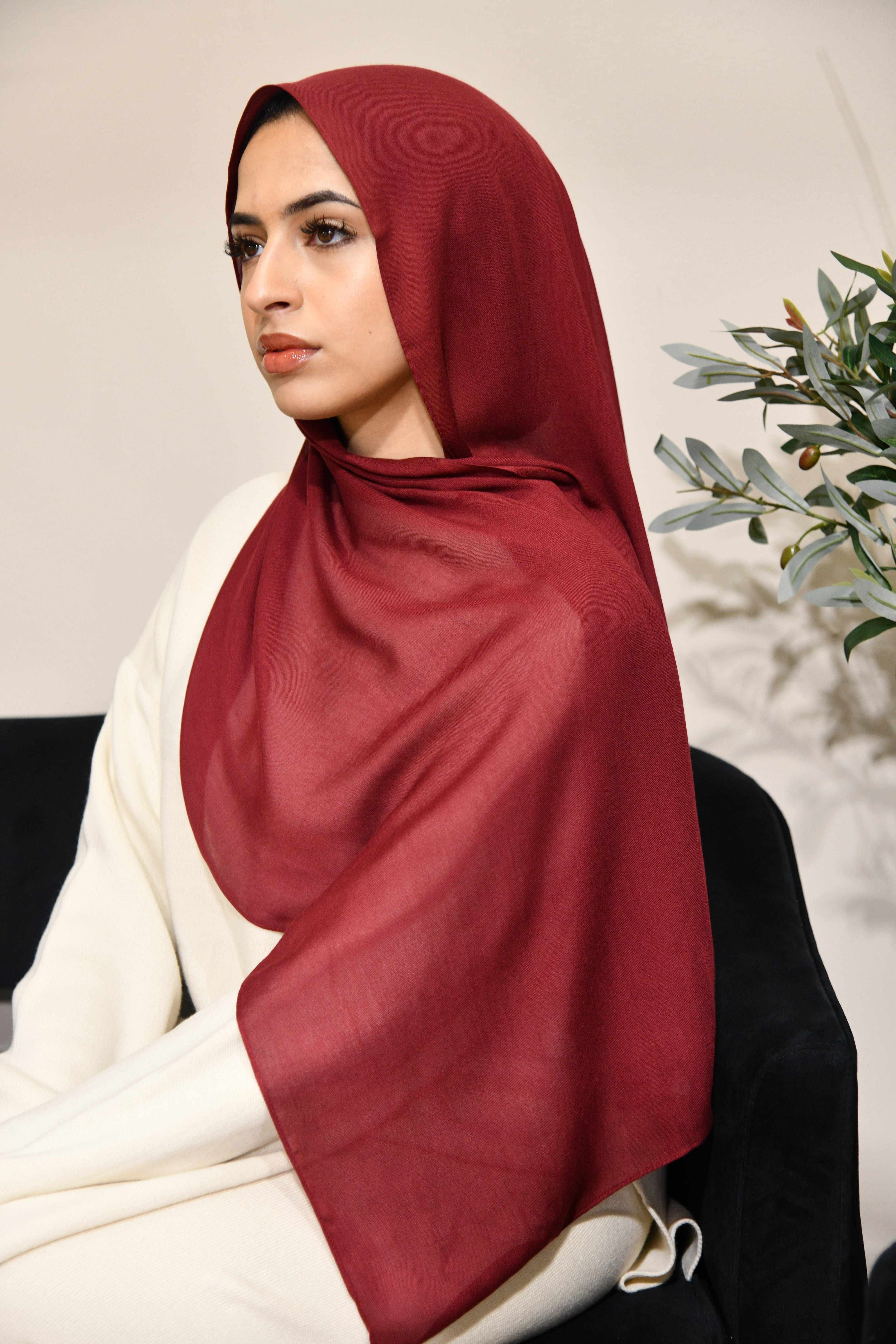 Premium Modal Hijab - Cabernet