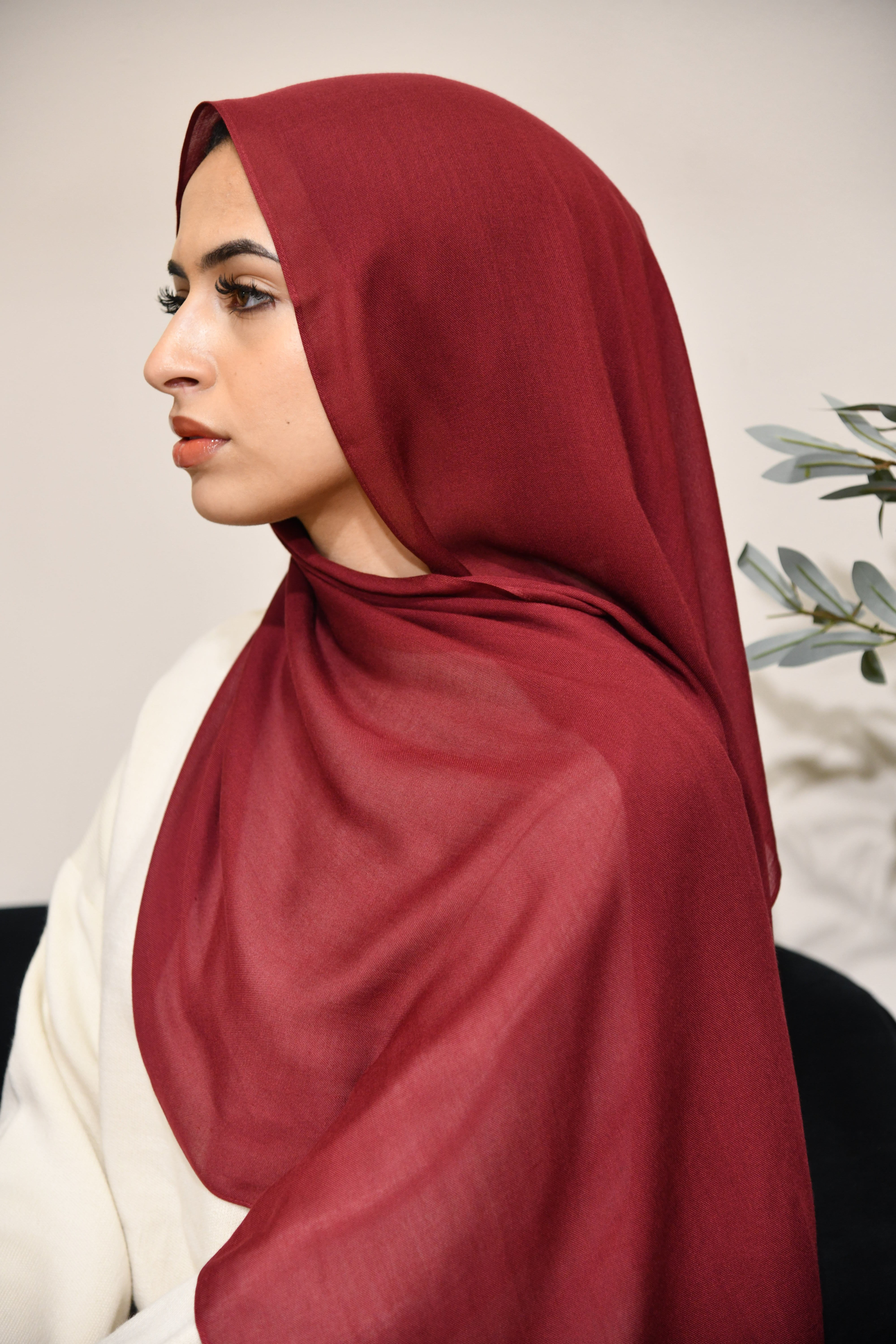 Premium Modal Hijab - Cabernet