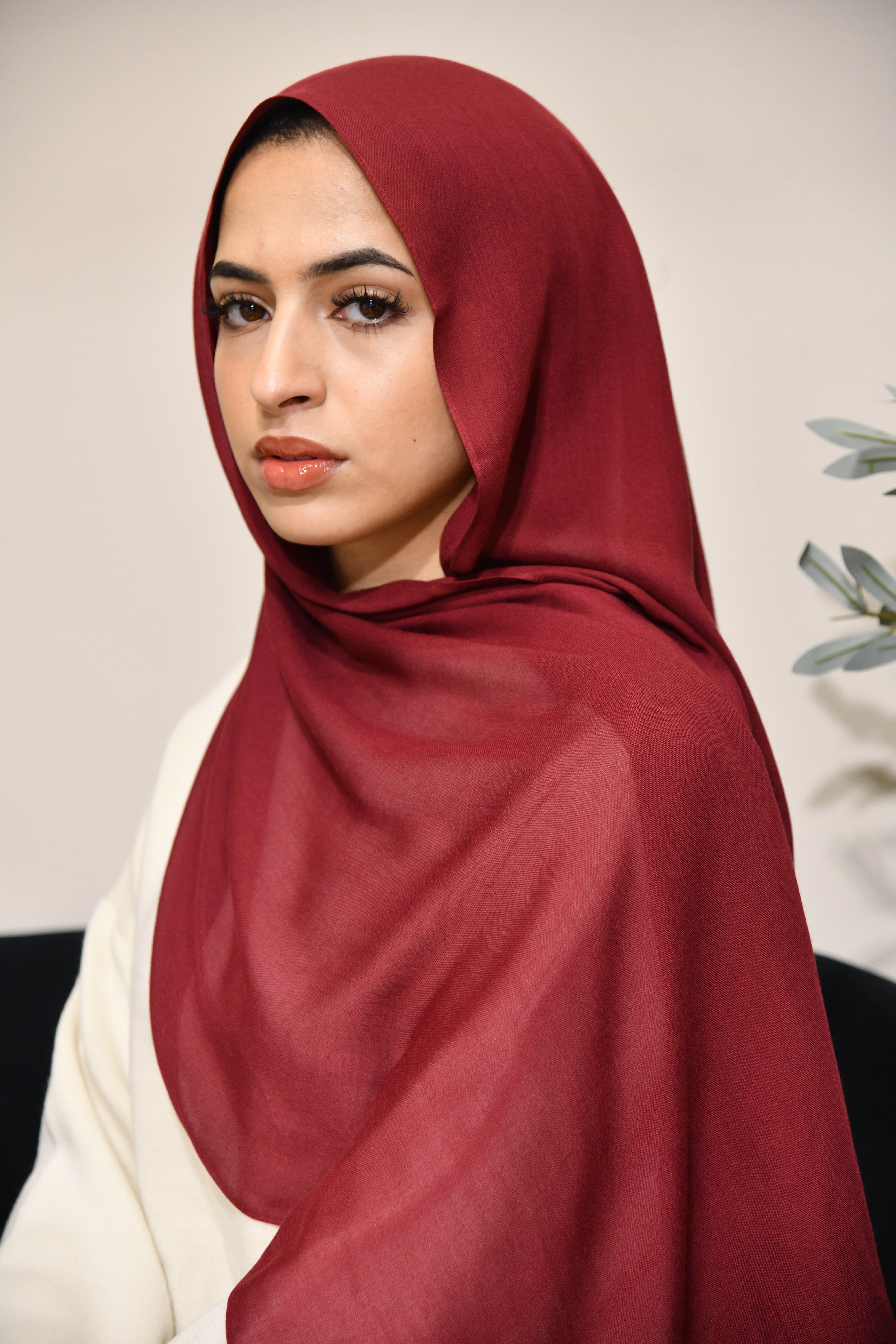 Premium Modal Hijab - Cabernet