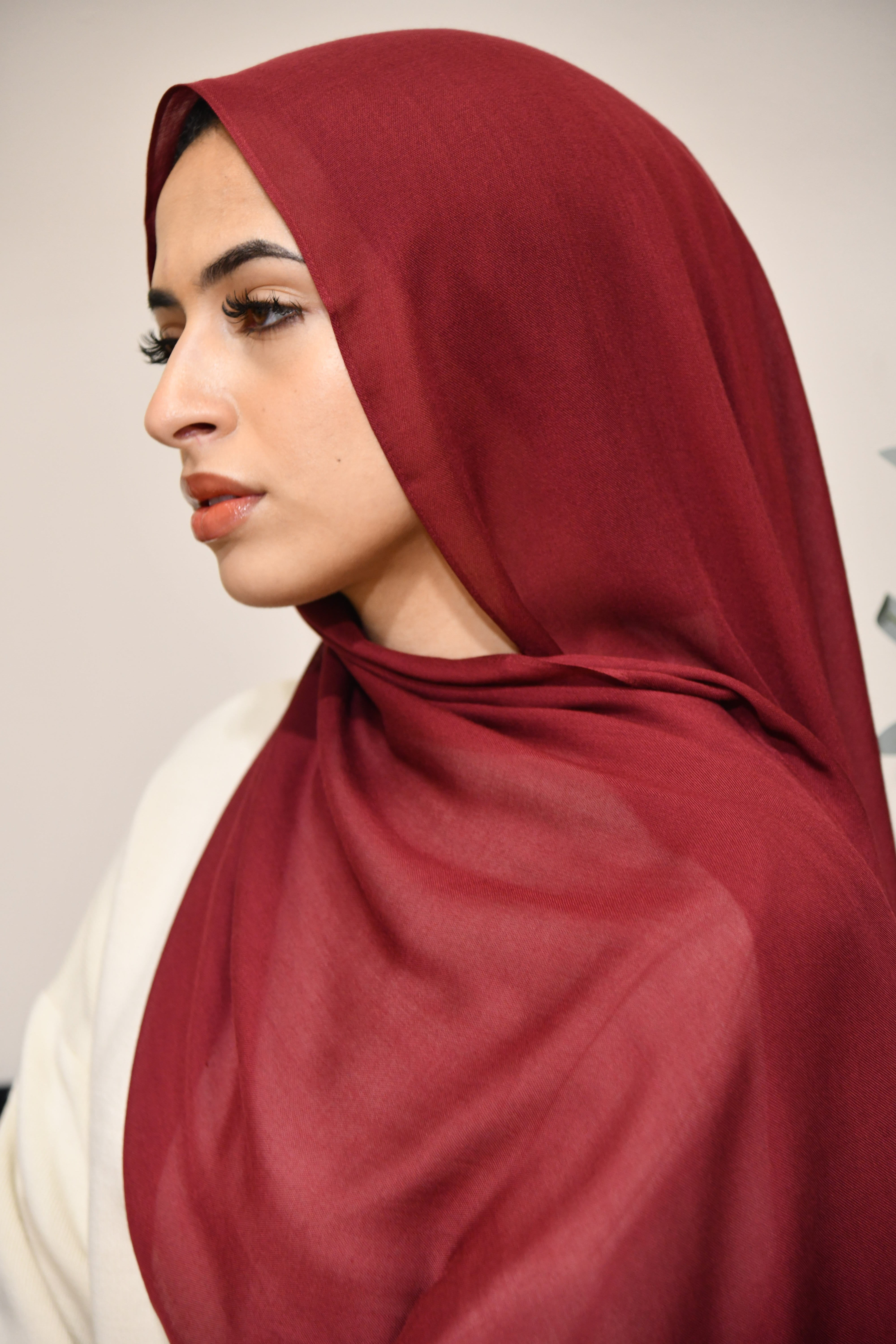 Premium Modal Hijab - Cabernet