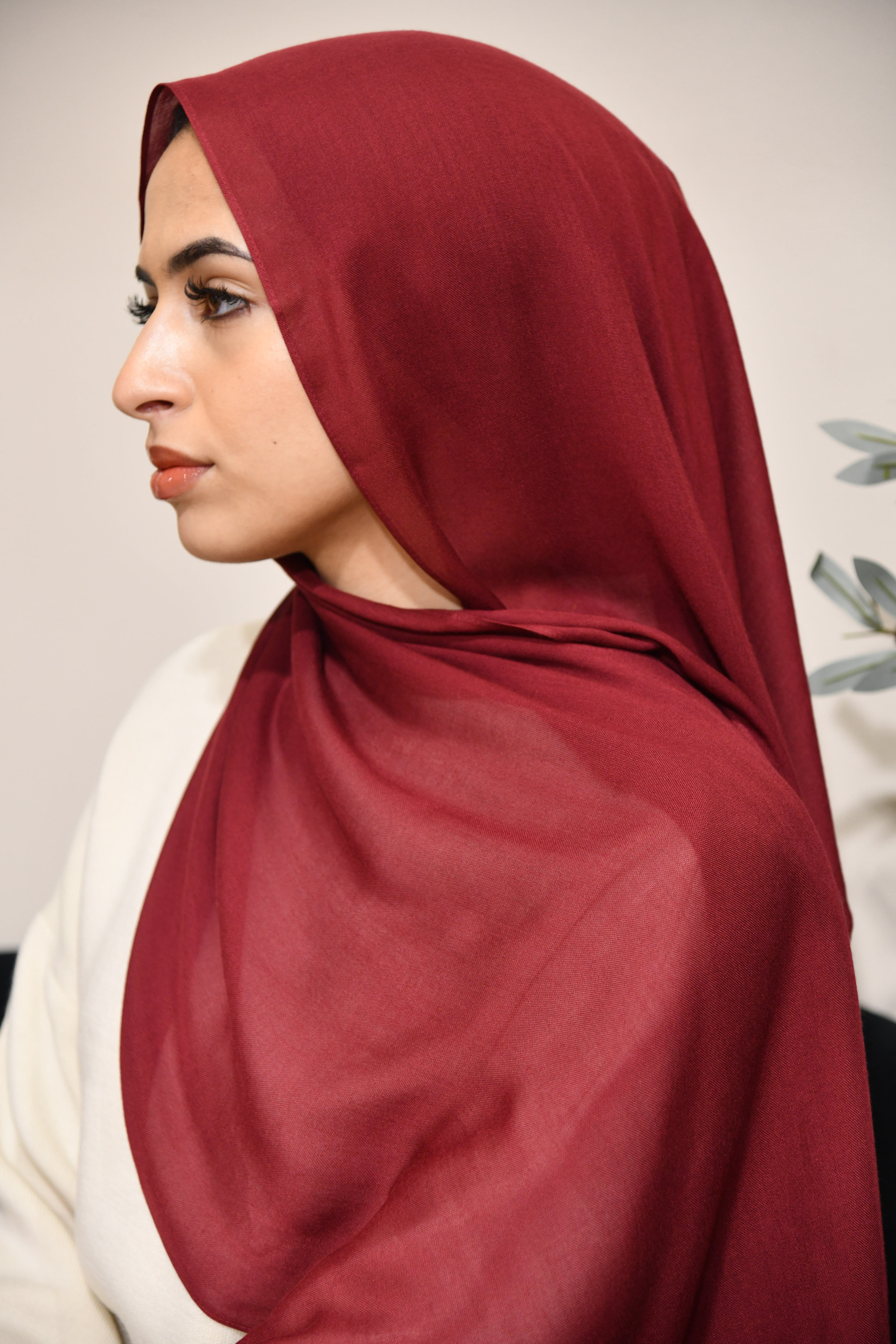 Premium Modal Hijab - Cabernet