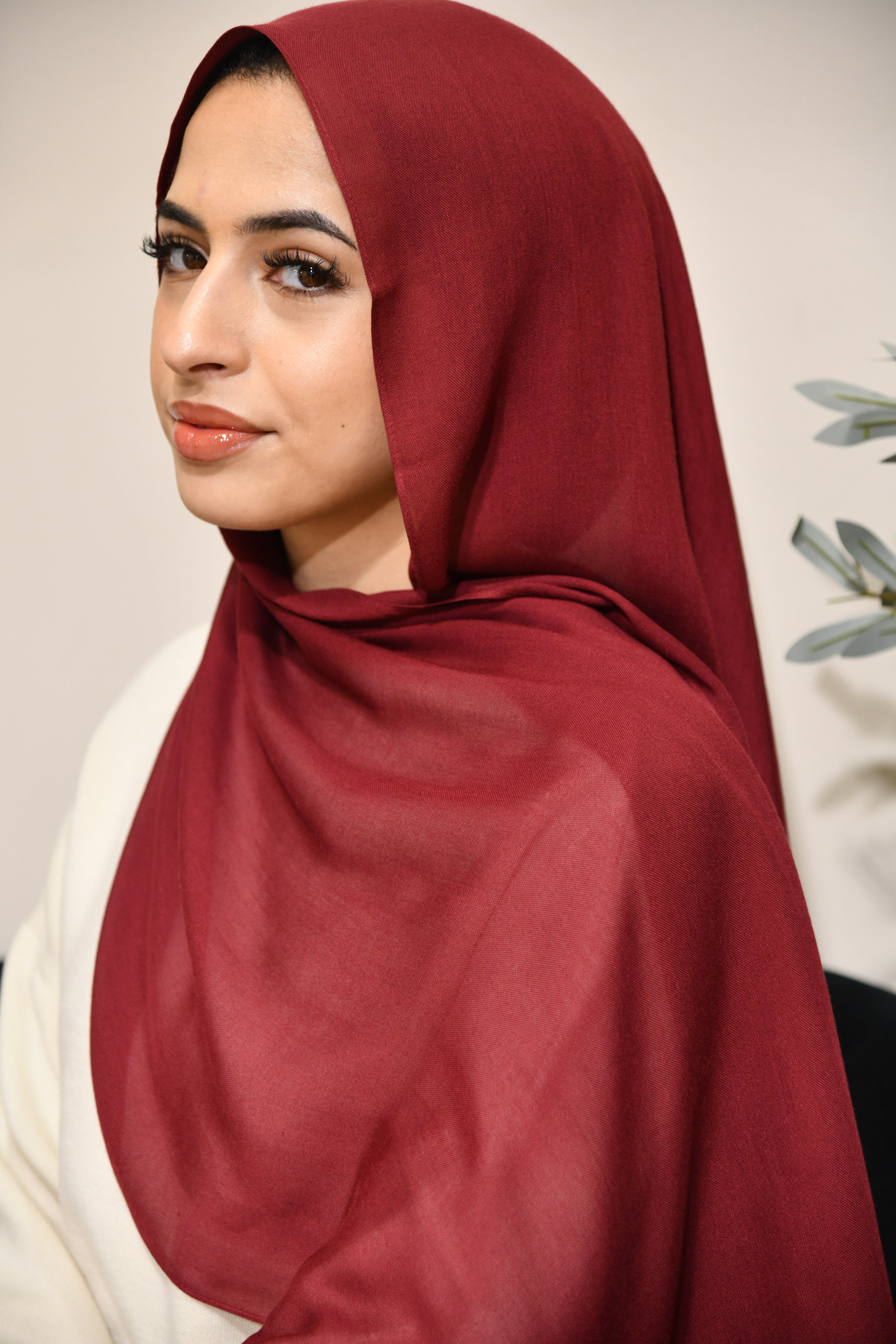 Premium Modal Hijab - Cabernet