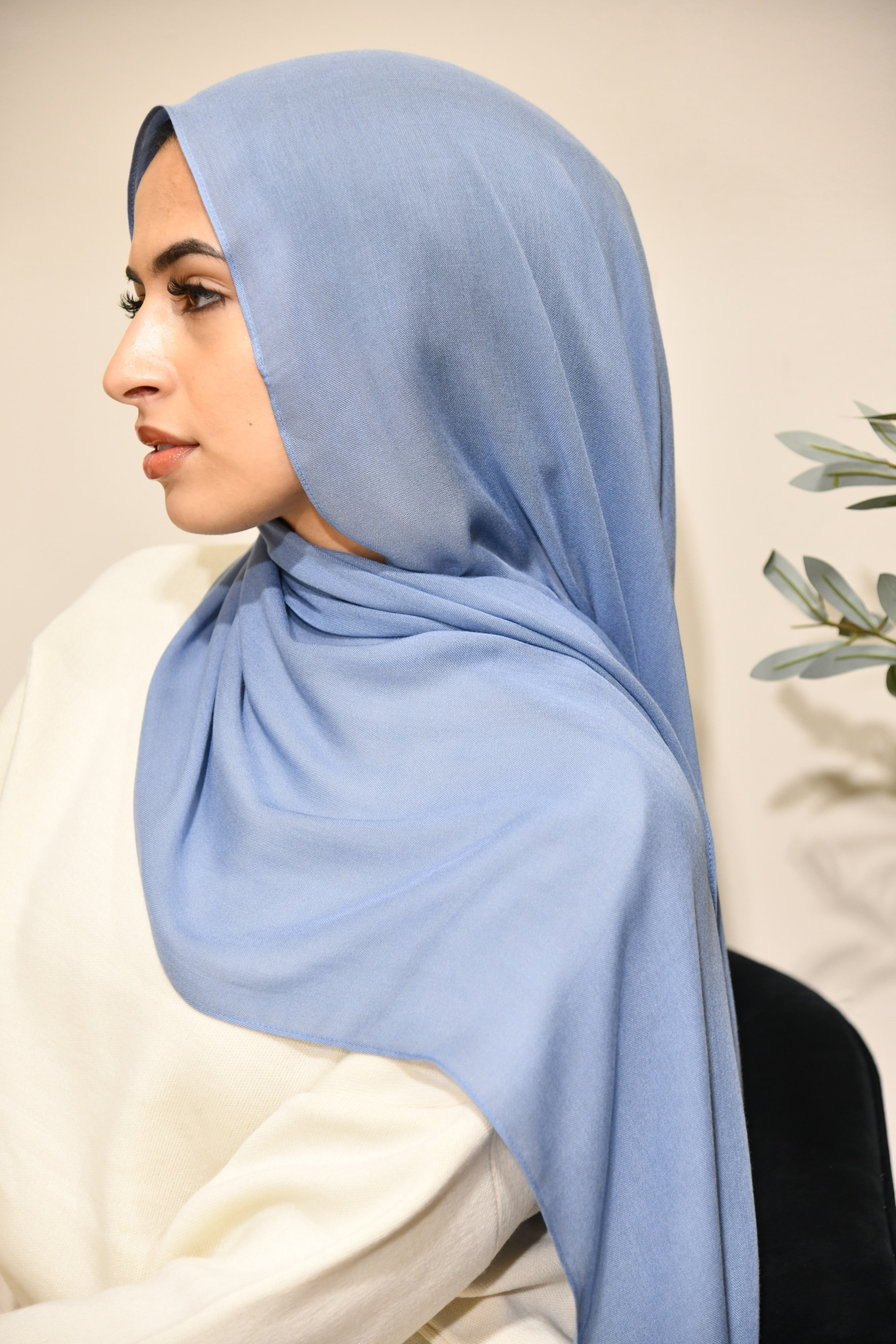 Premium Modal Hijab - Faded Denim