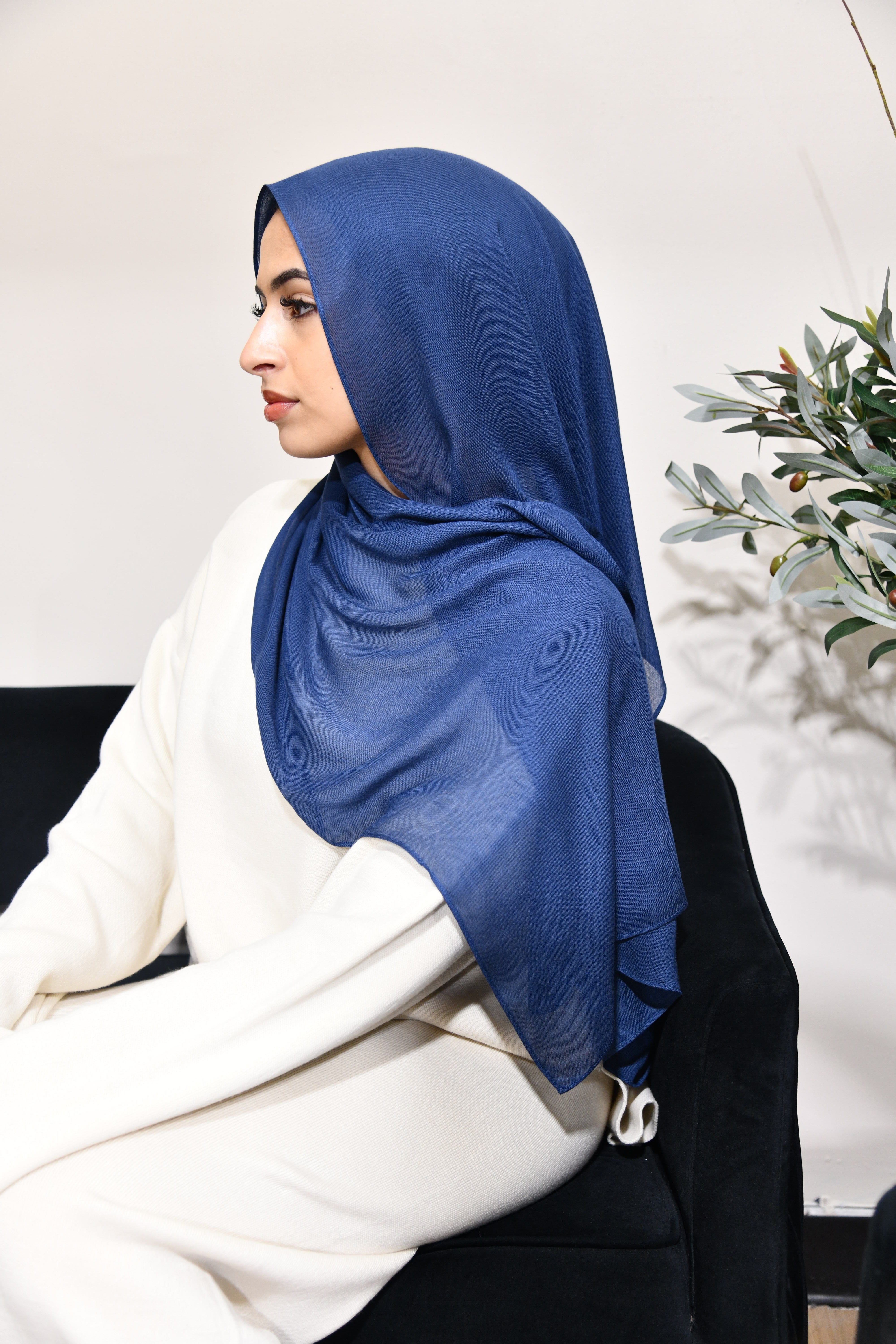 Premium Modal Hijab - Blue Opal