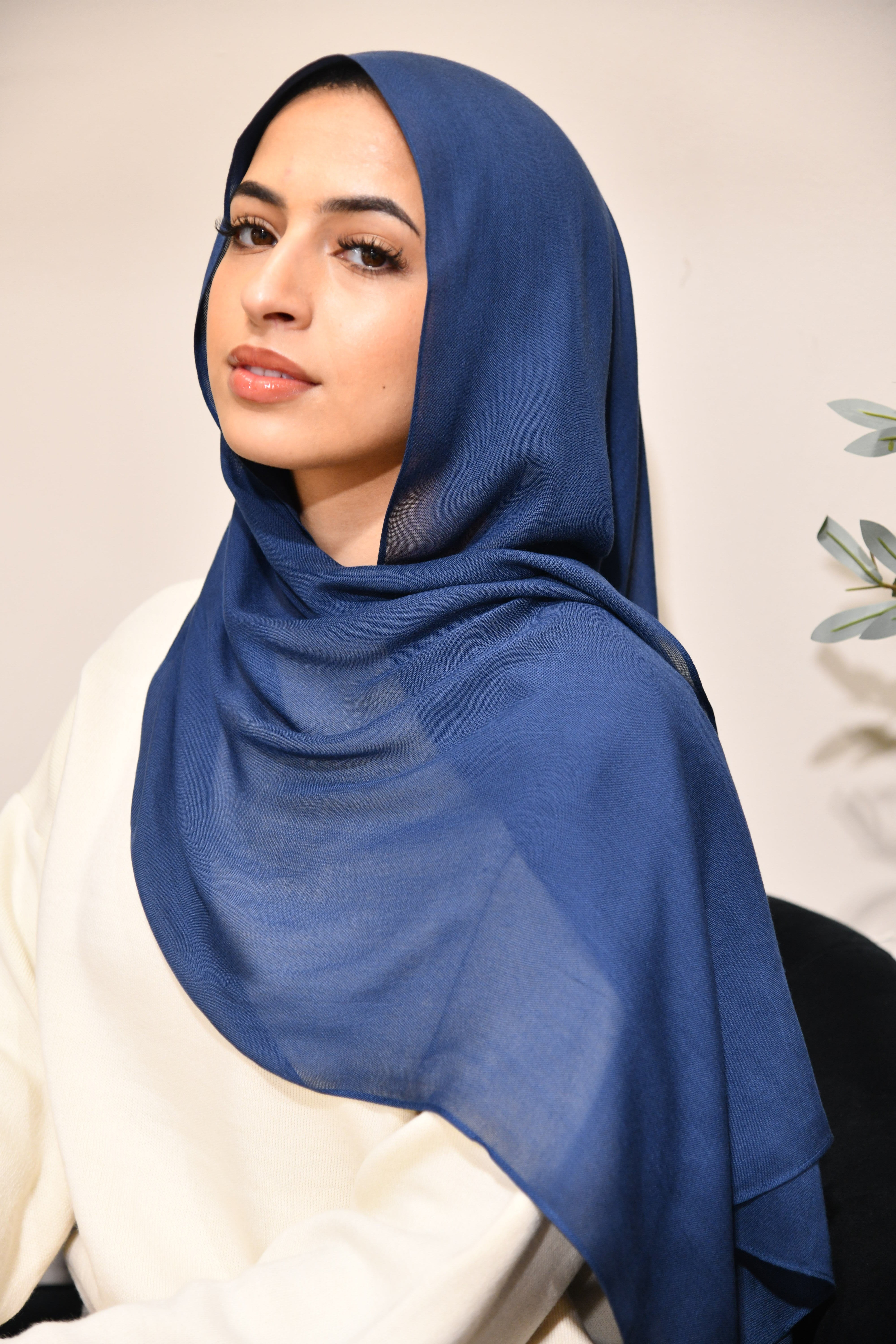 Premium Modal Hijab - Blue Opal