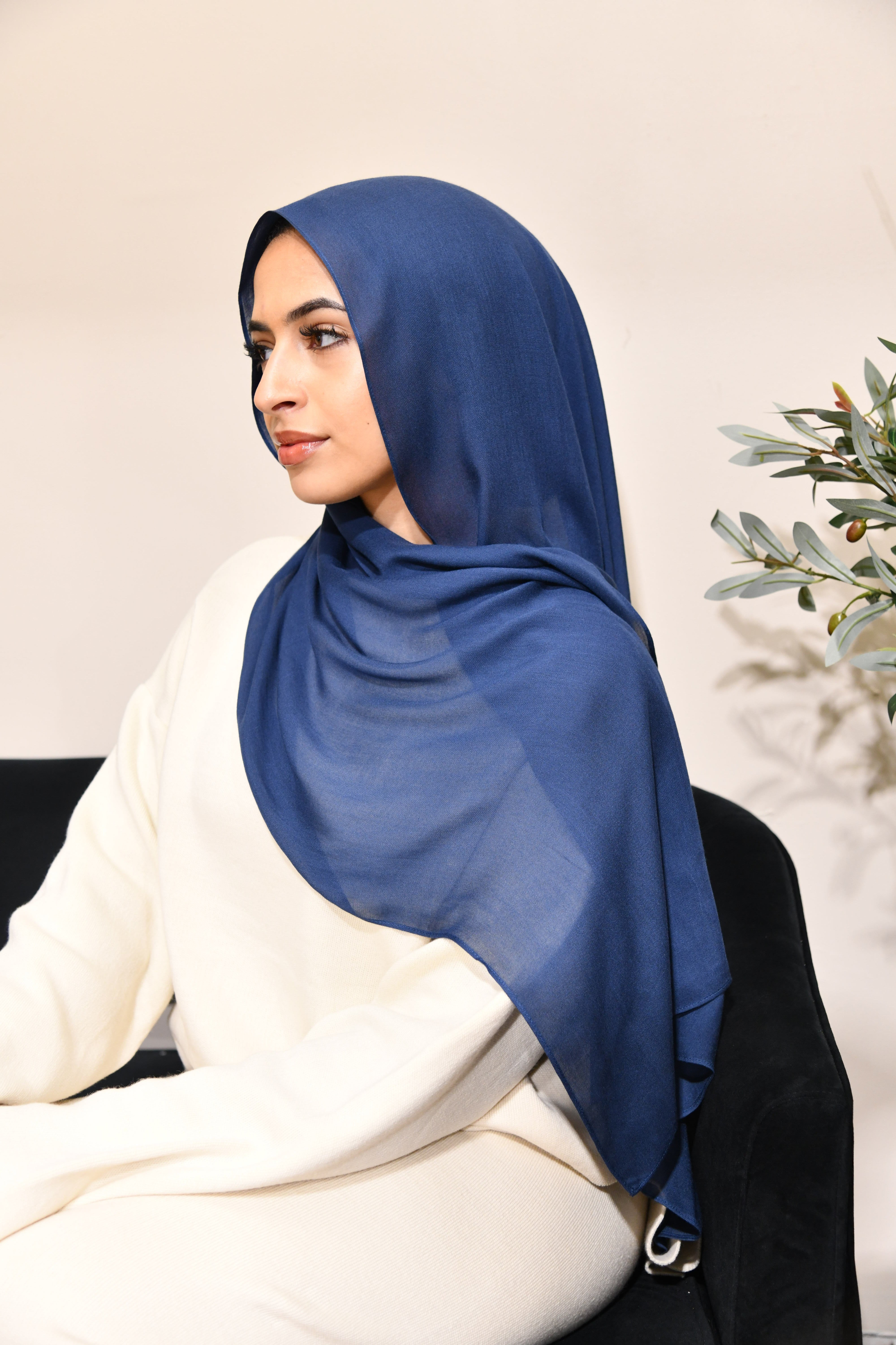 Premium Modal Hijab - Blue Opal