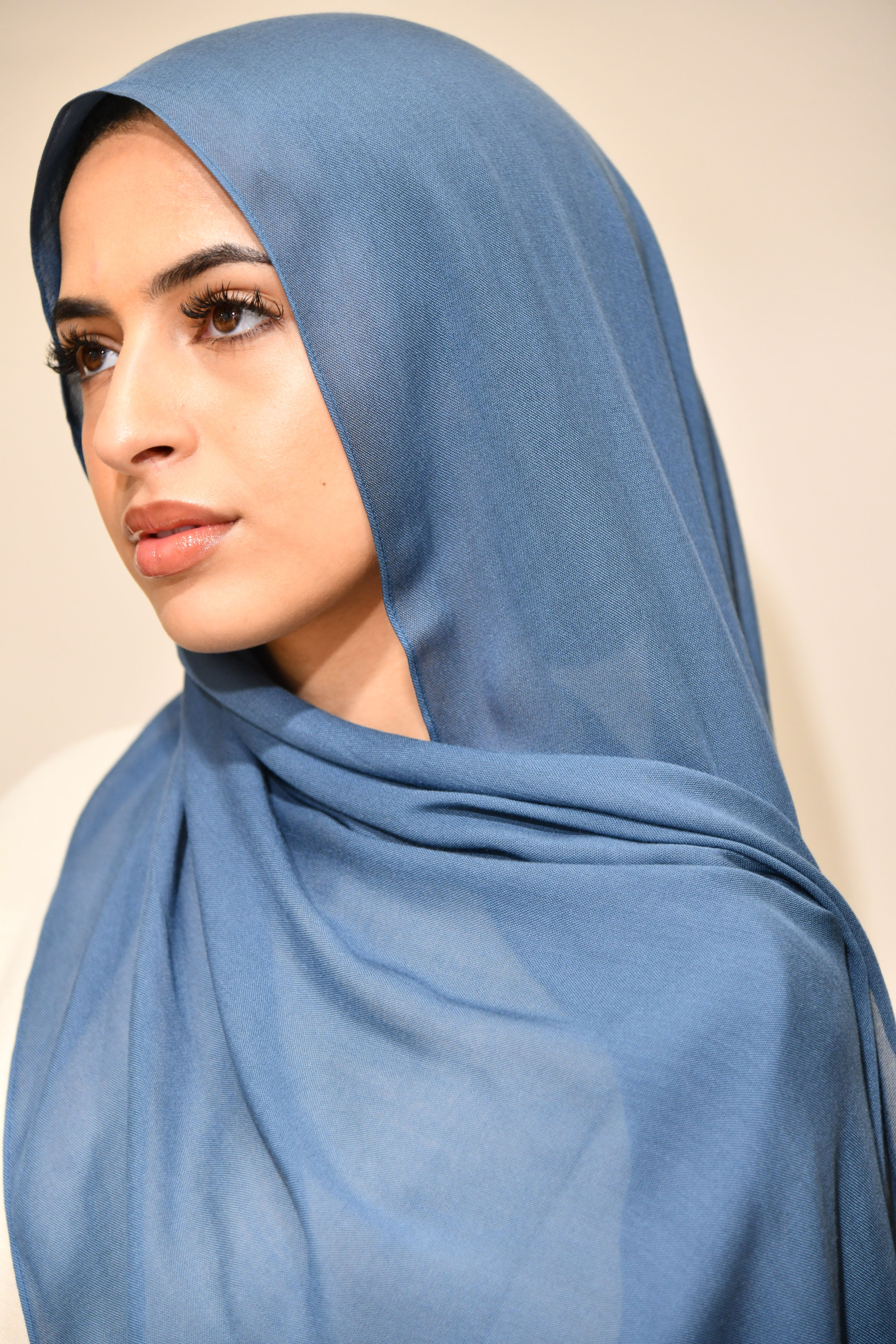 Premium Modal Hijab - Blue Ashes