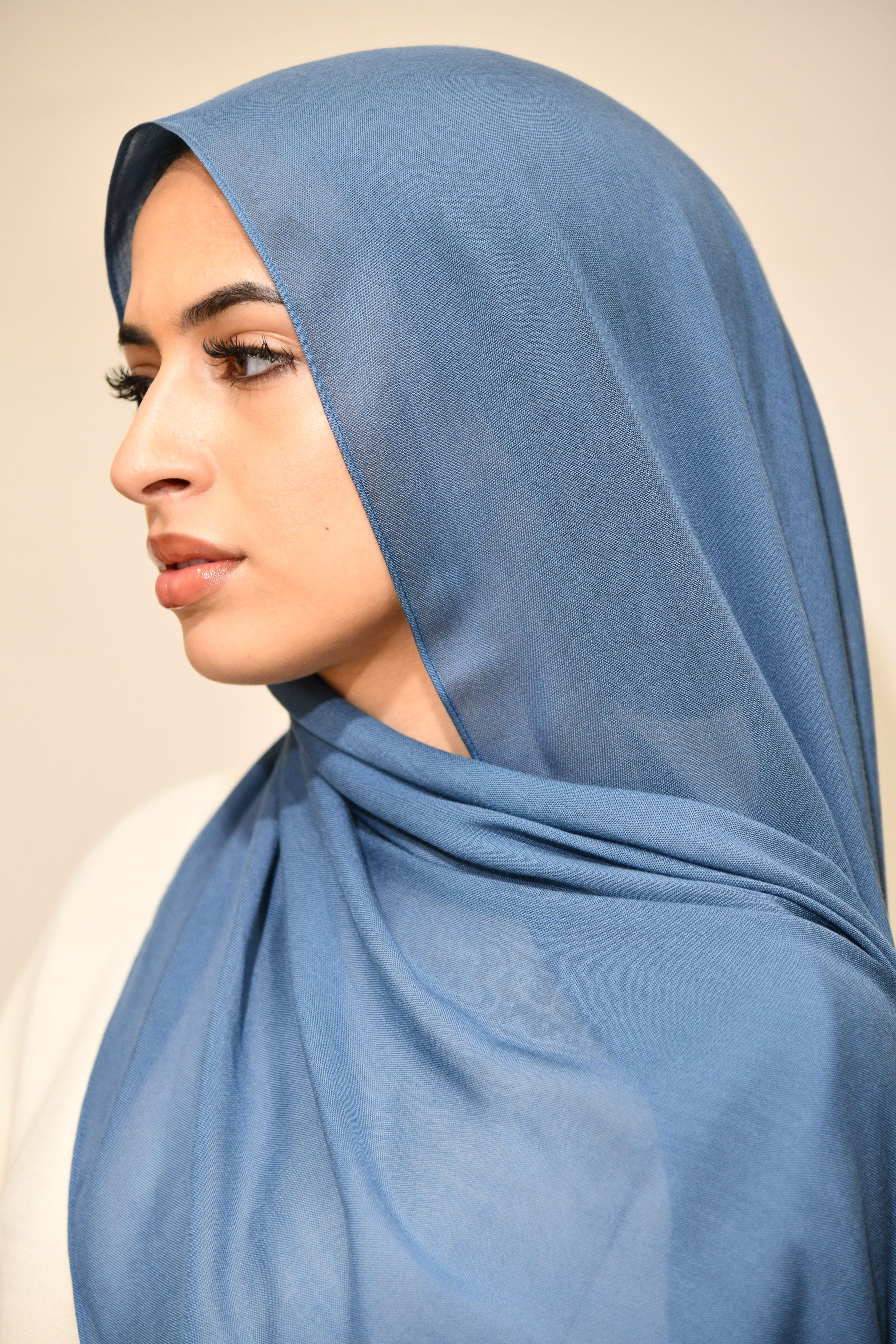 Premium Modal Hijab - Blue Ashes