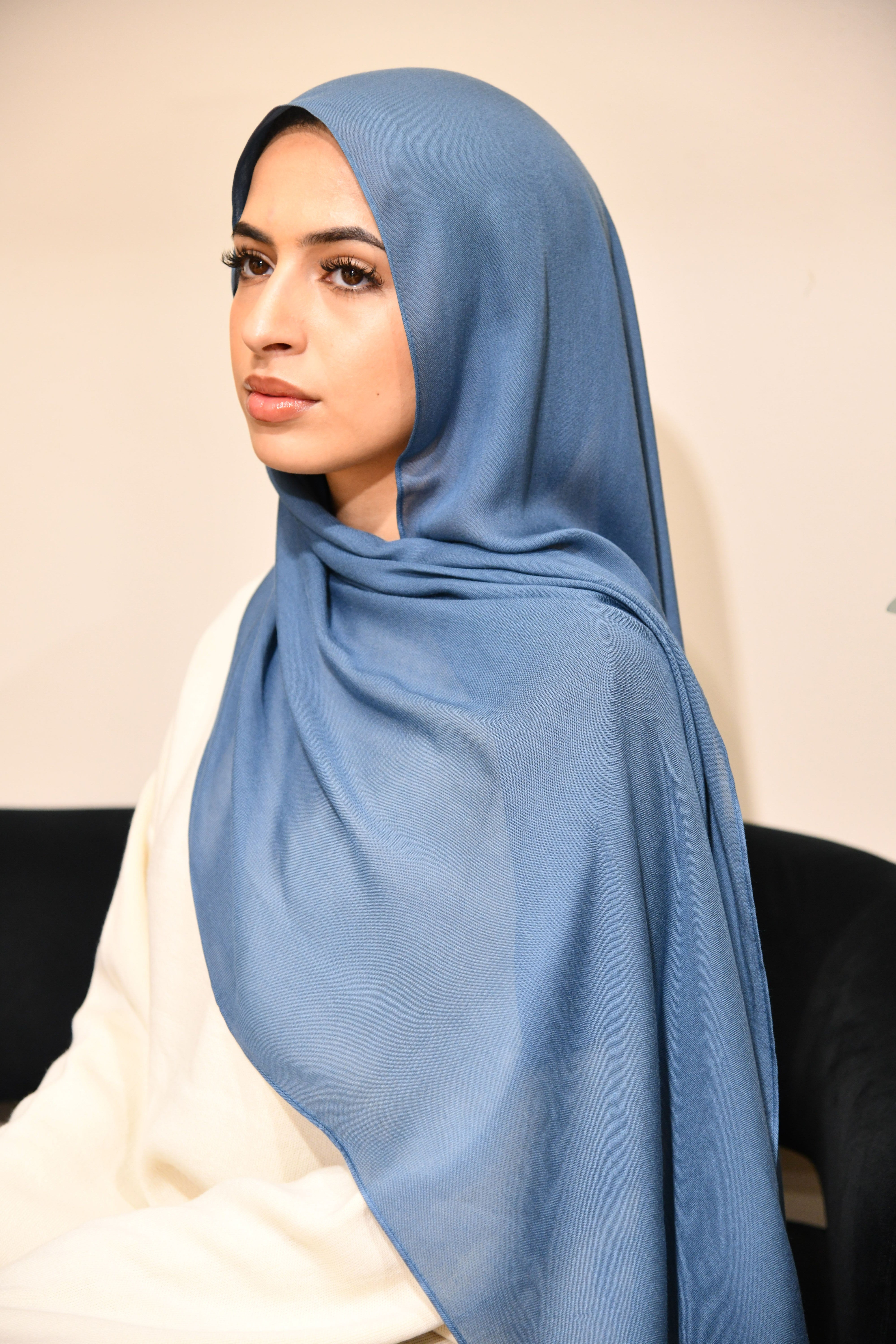 Premium Modal Hijab - Blue Ashes