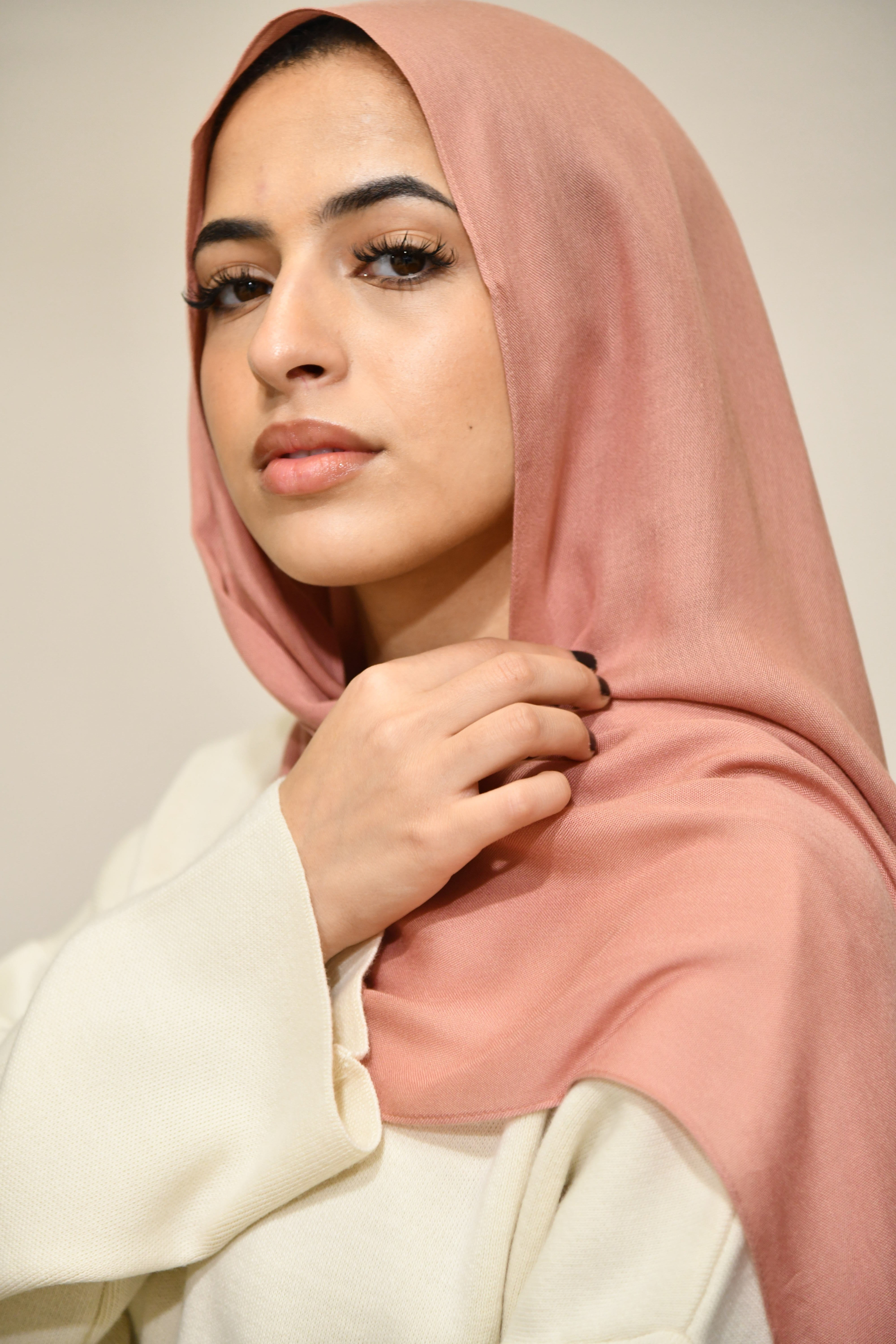 Premium Modal Hijab -Muted Rose