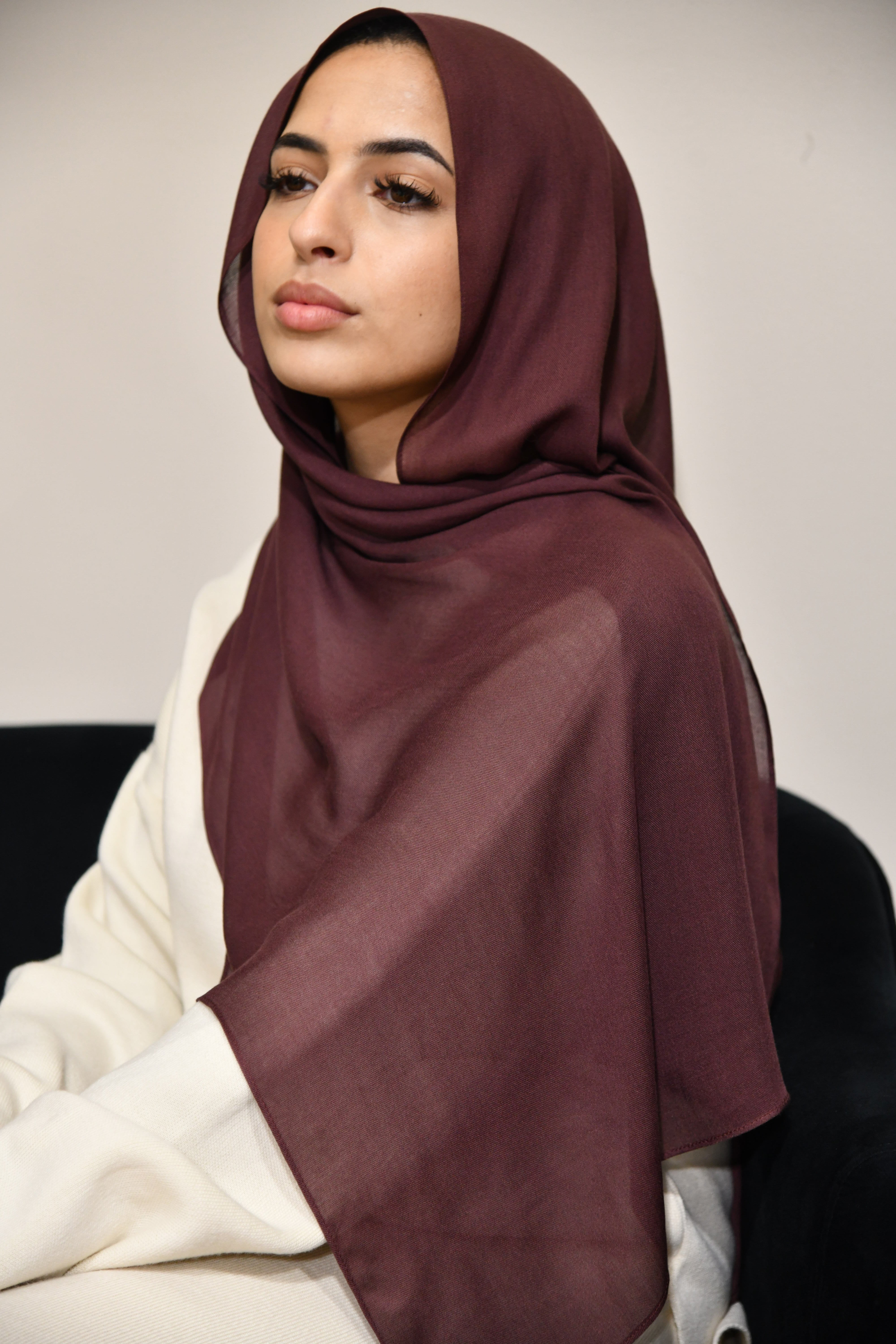 Premium Modal Hijab - Brown Stone