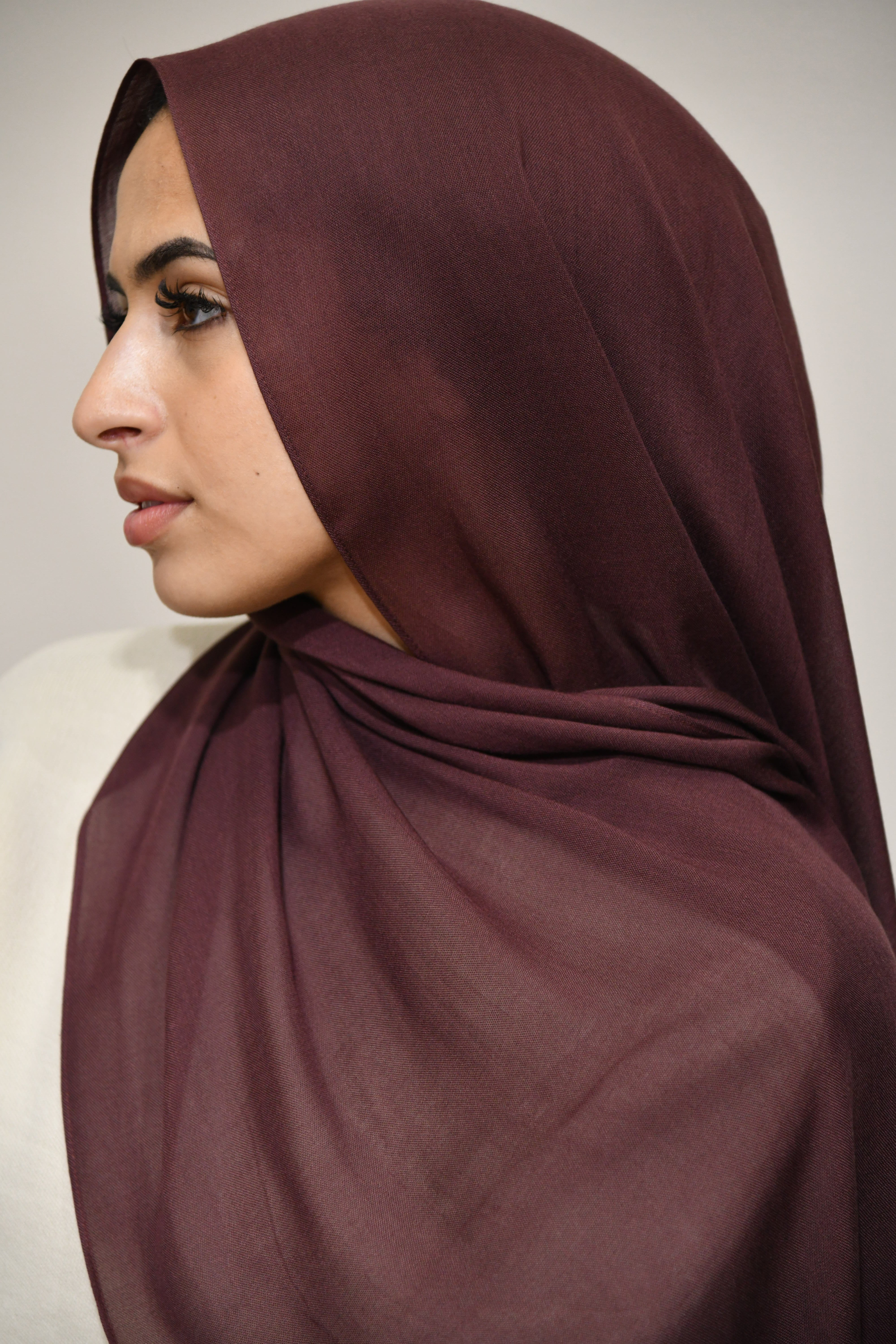 Premium Modal Hijab - Brown Stone