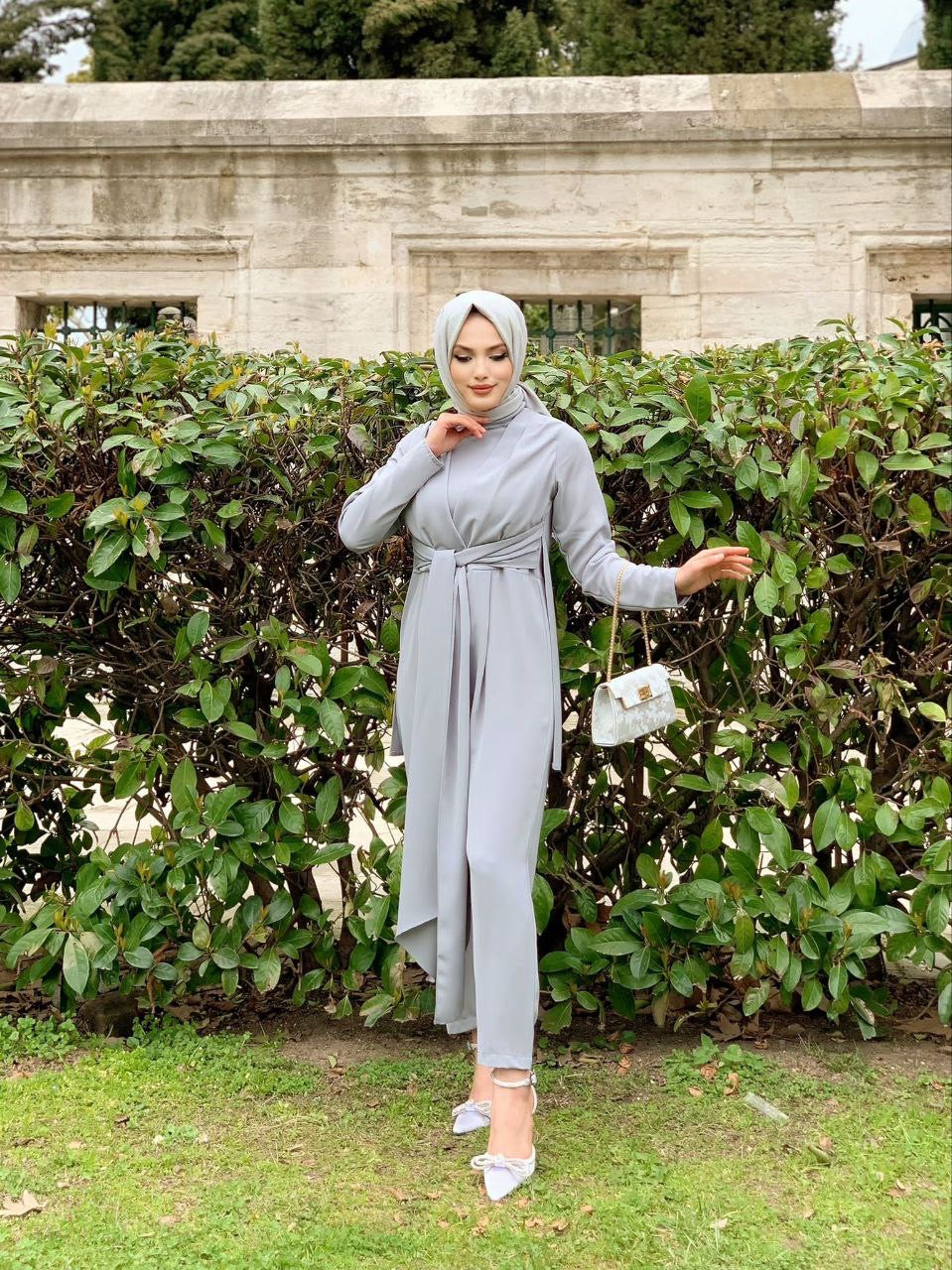 Roha Wrap Jumpsuit - Grey