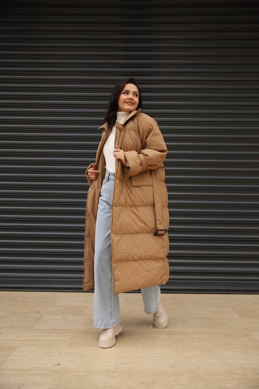 Yasmin Oversize Bubble Coat Mocha