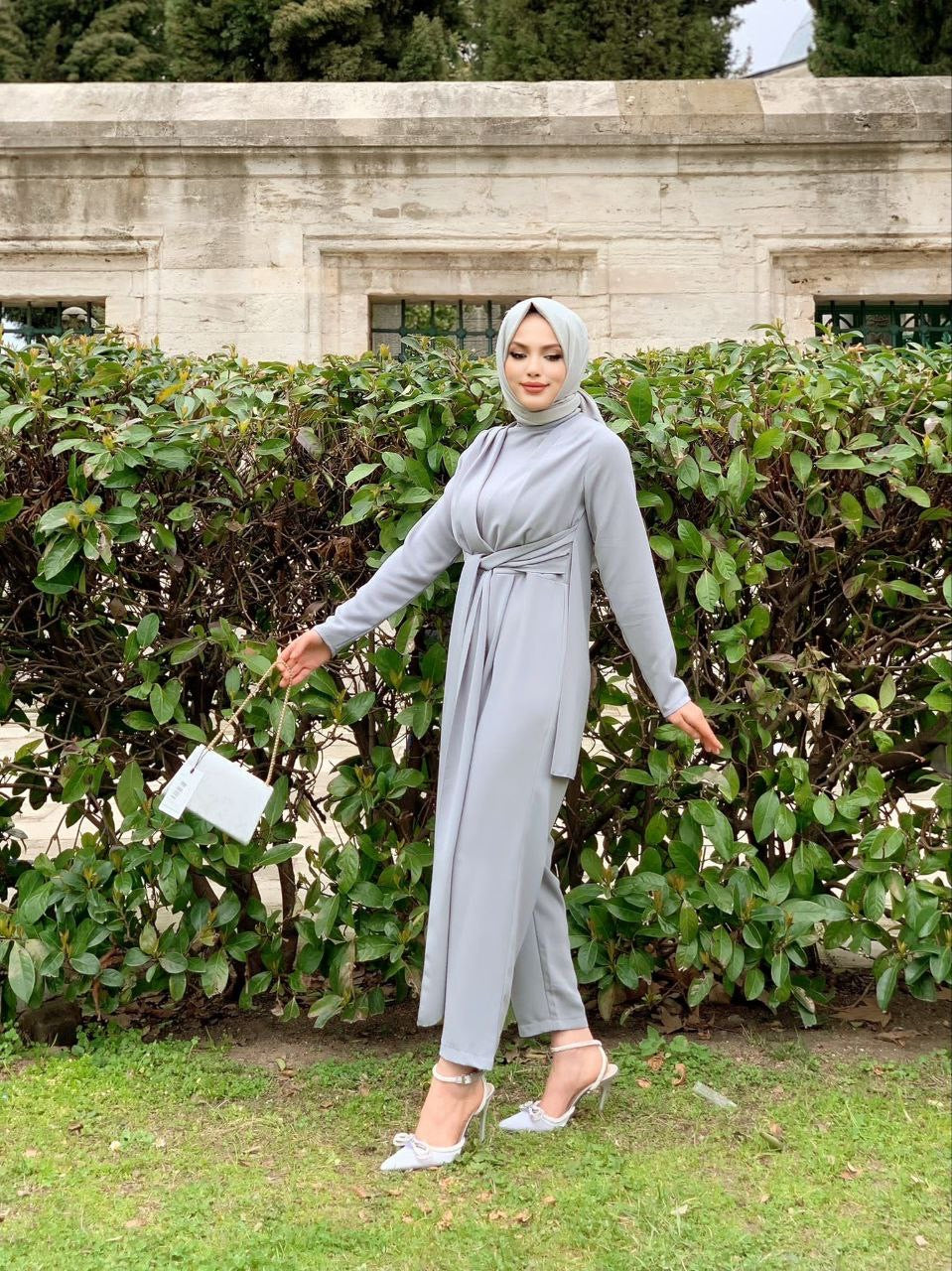 Roha Wrap Jumpsuit - Grey