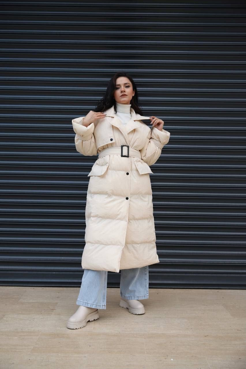 Yasmin Oversize Bubble Coat Tan