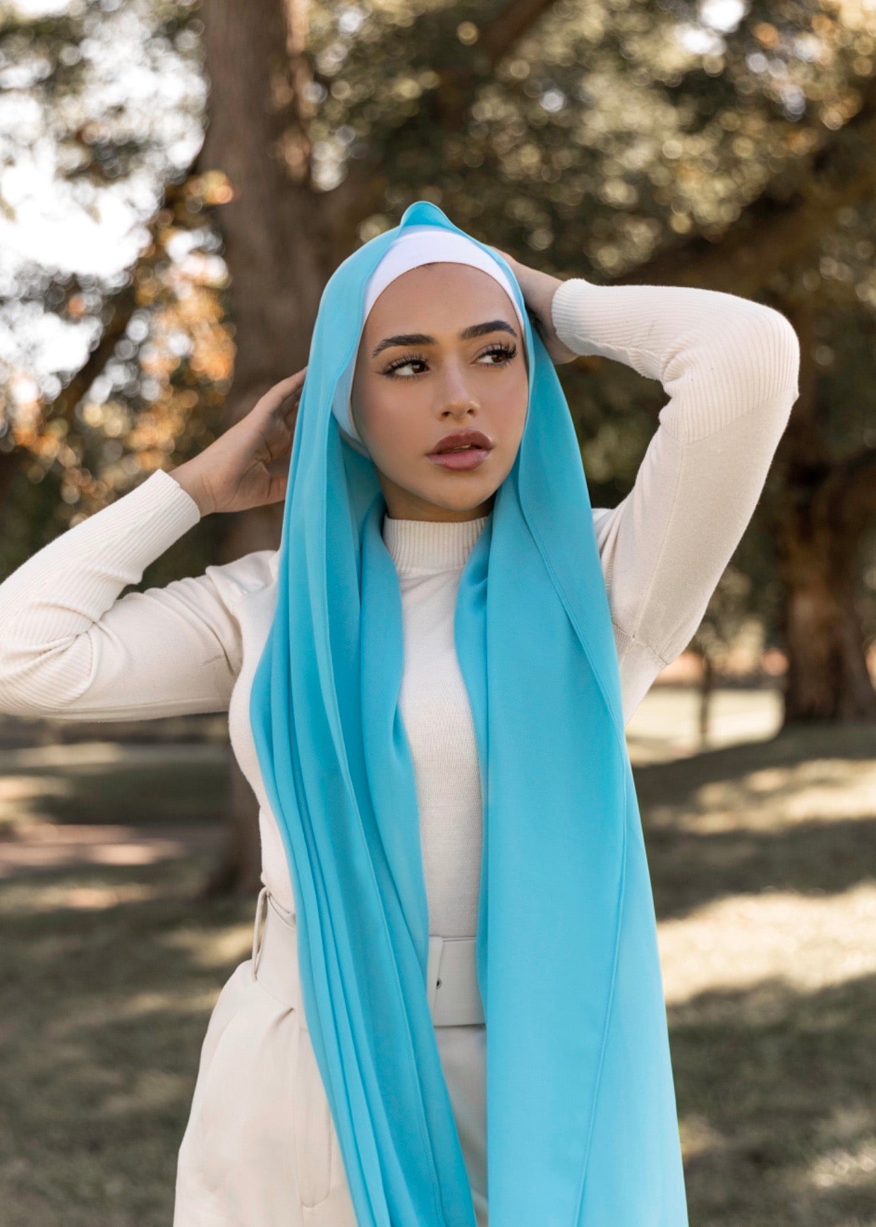 Premium Chiffon Hijab - Teal