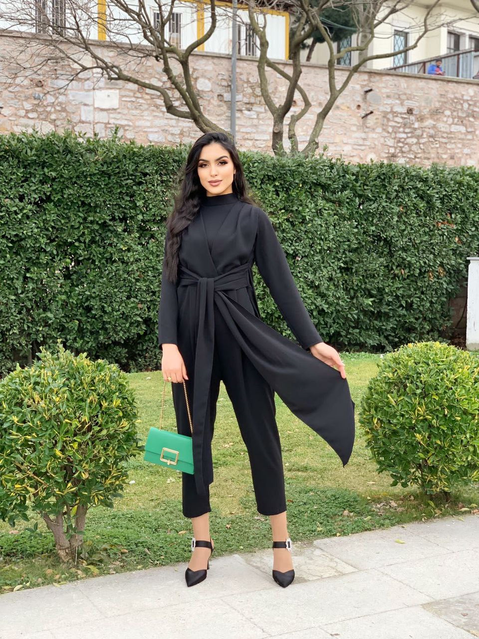 Roha Wrap Jumpsuit - Black